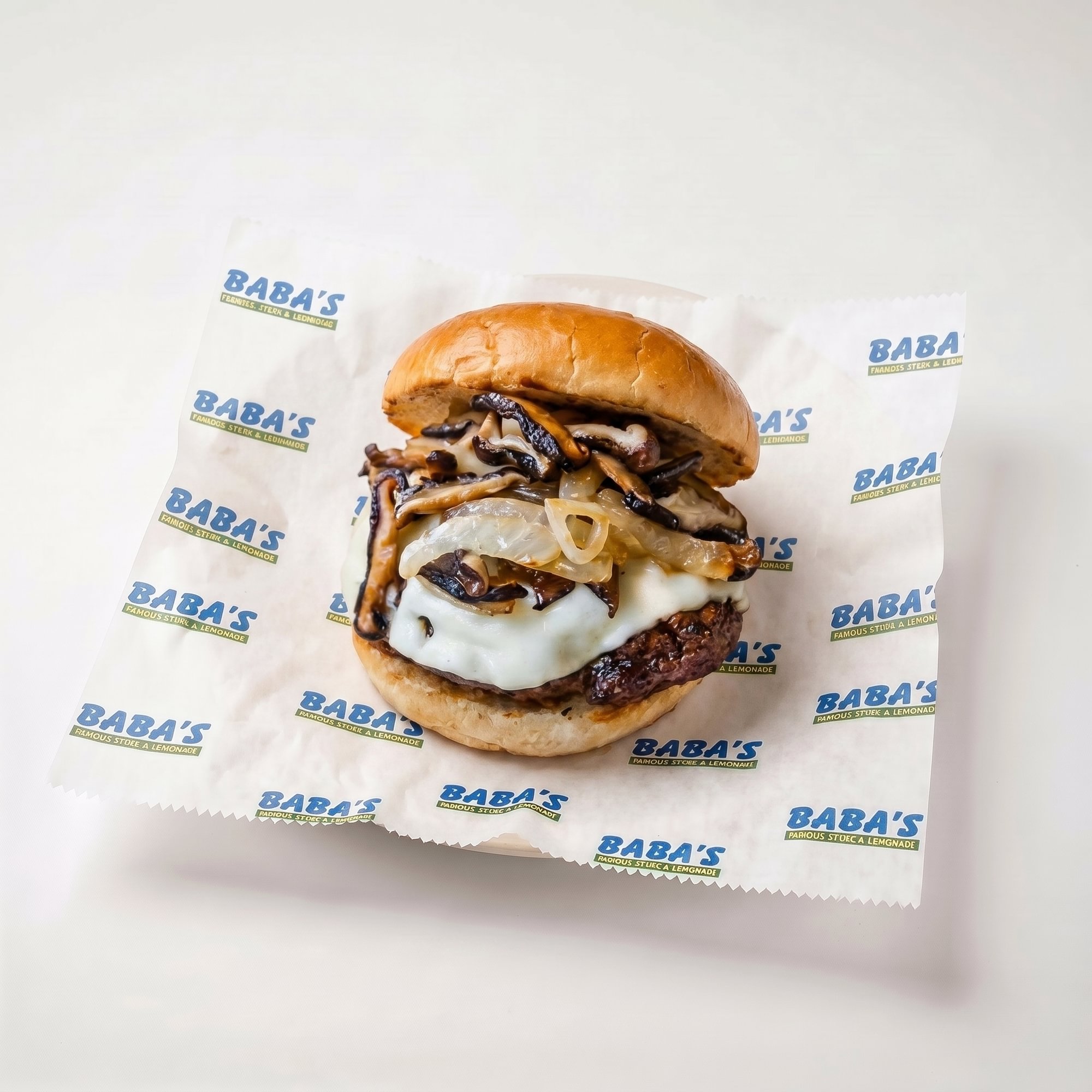 Cheesy Mushroom Burger