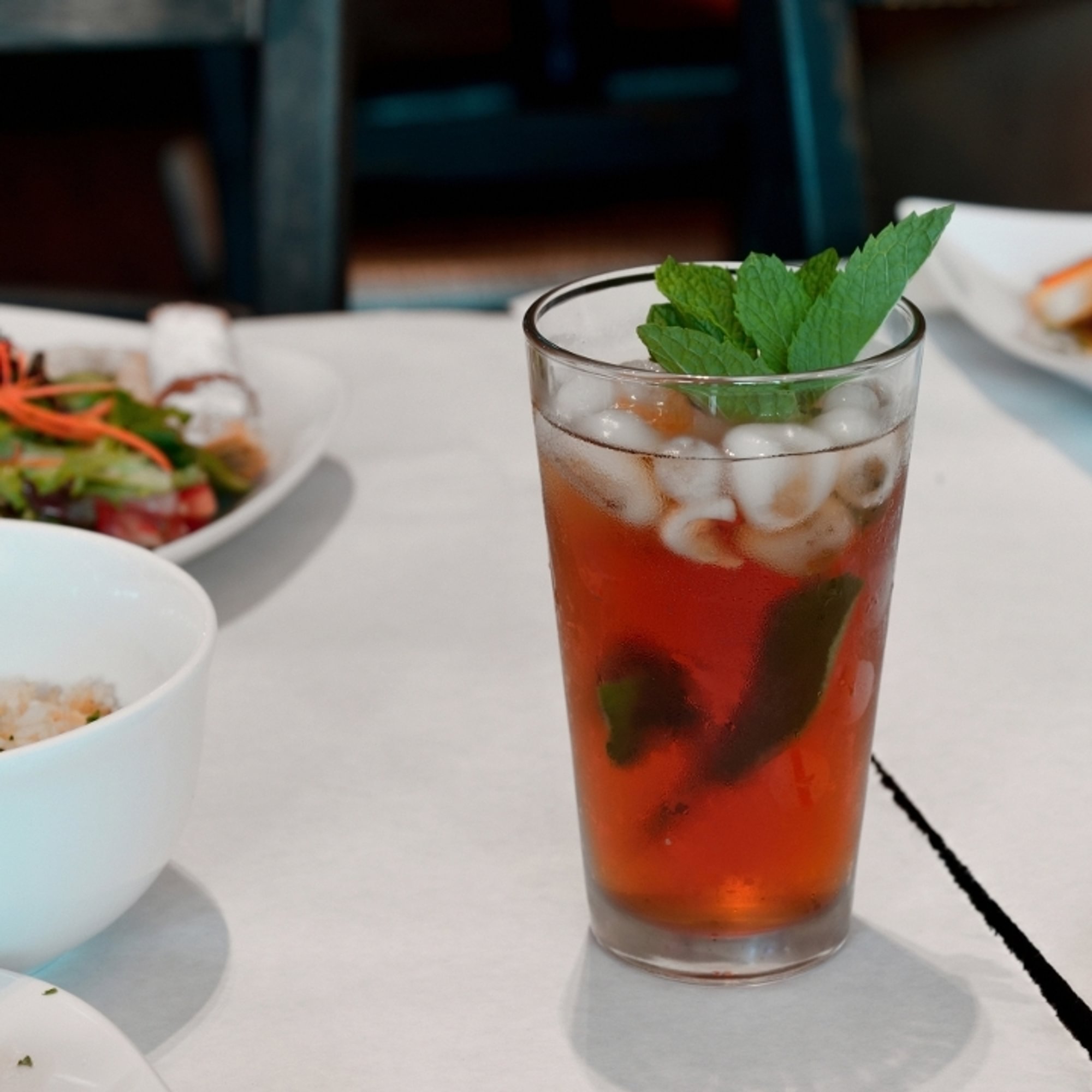 Iced Moroccan mint tea