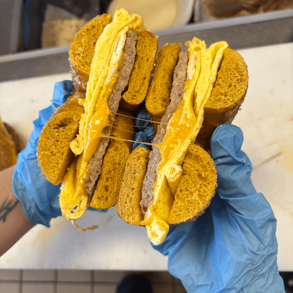 #2 Sausage Egg and cheese Breakfast Sandwich