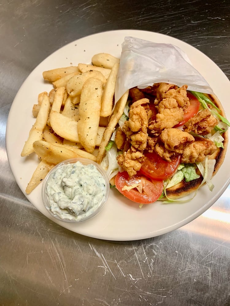 Crispy Chicken Pita (add $4 for Fries)