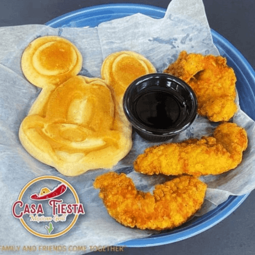 Kids Tenders and Mickey Mouse Pancake