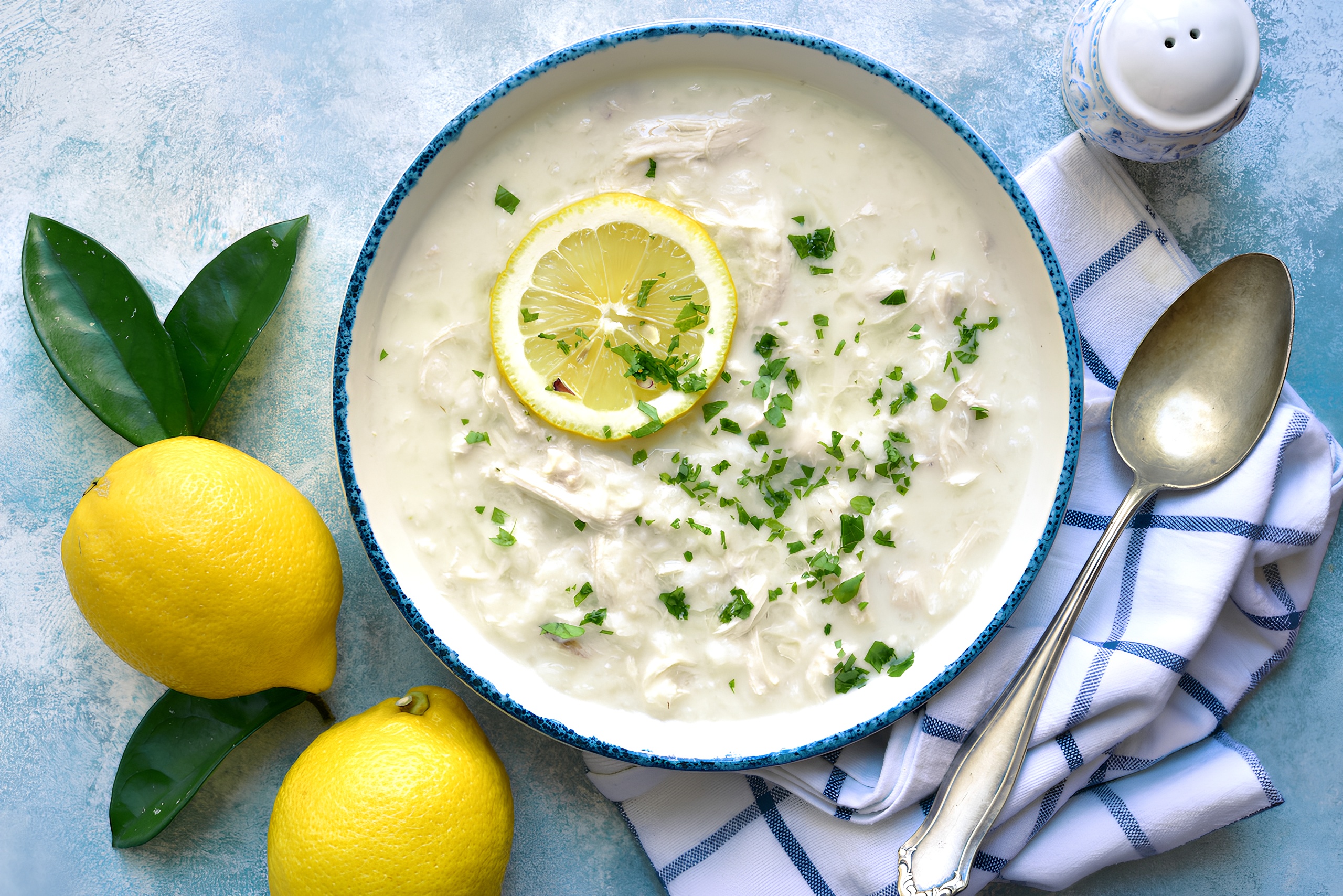 AVGOLEMONO SOUP (Traditional Greek Lemon Chicken Soup)