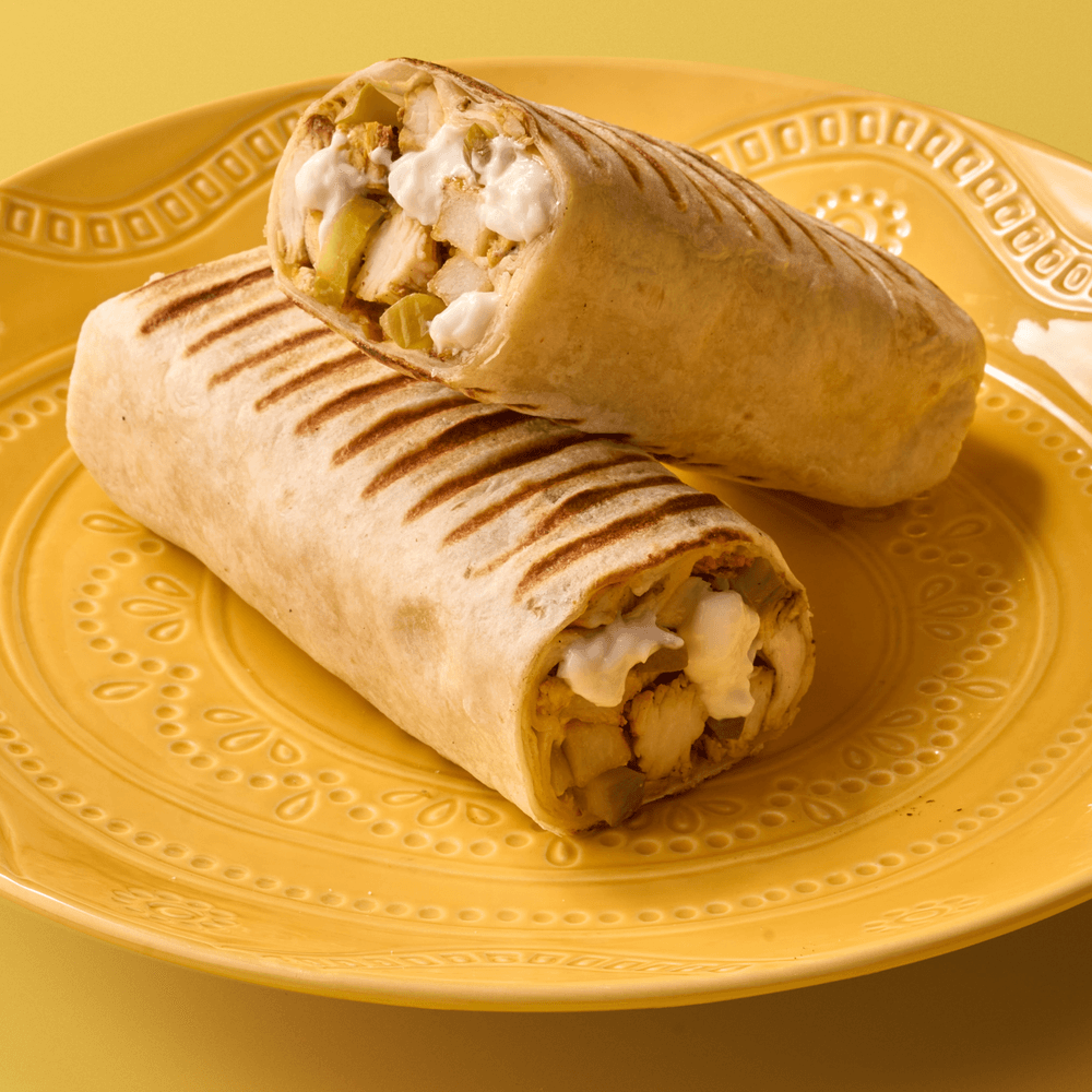 Chicken Shawarma Saj Wrap