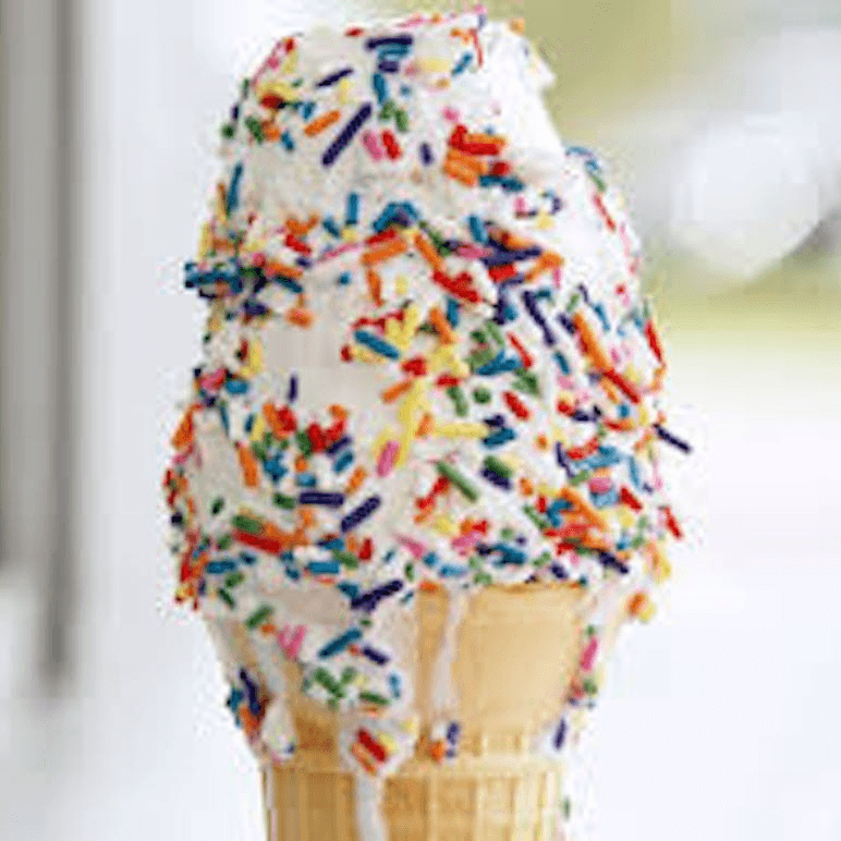 Sprinkle Vanilla Cone