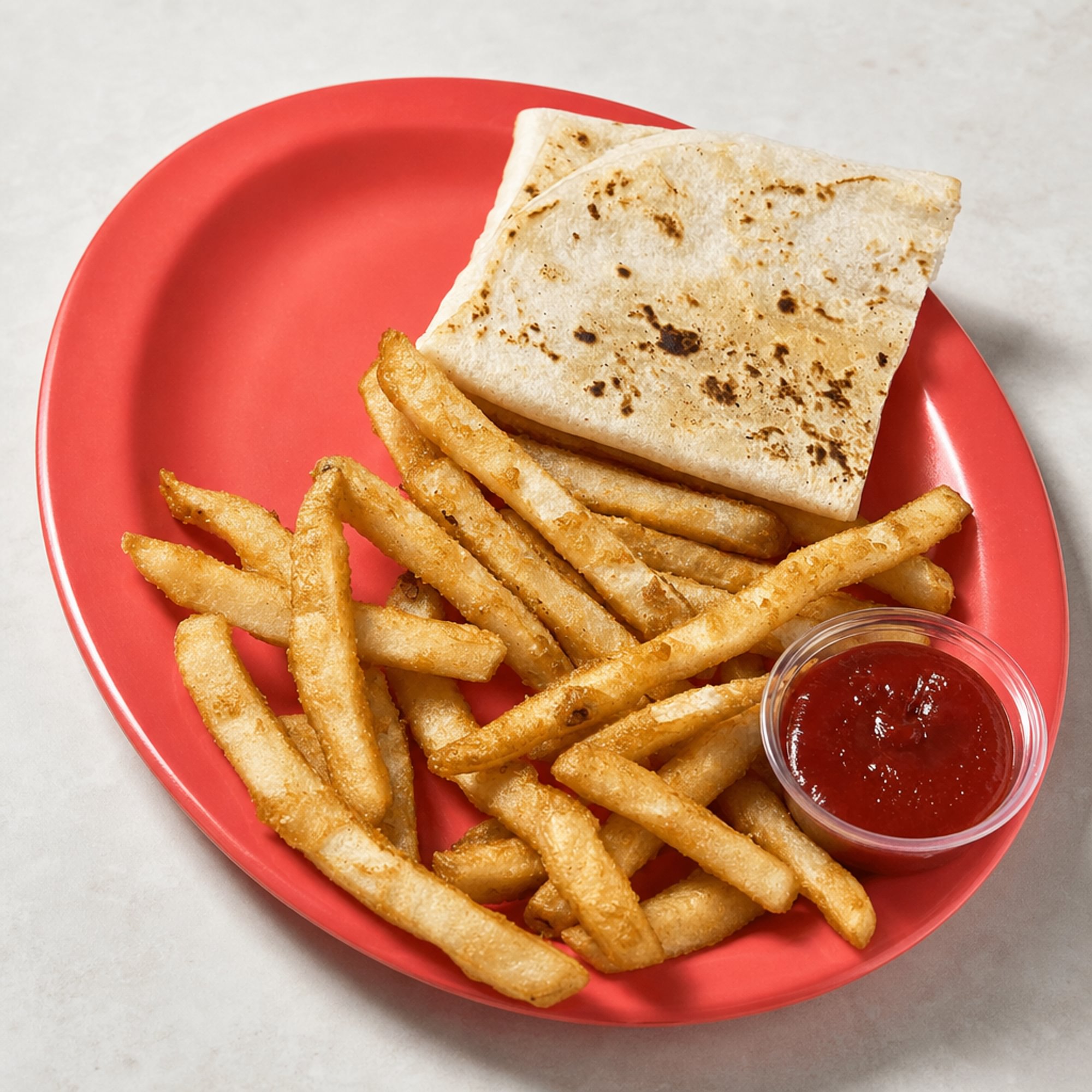Kids Cheese Quesadilla with Fries Plate