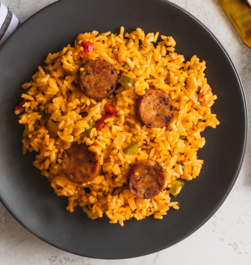 Arroz con Salchicha