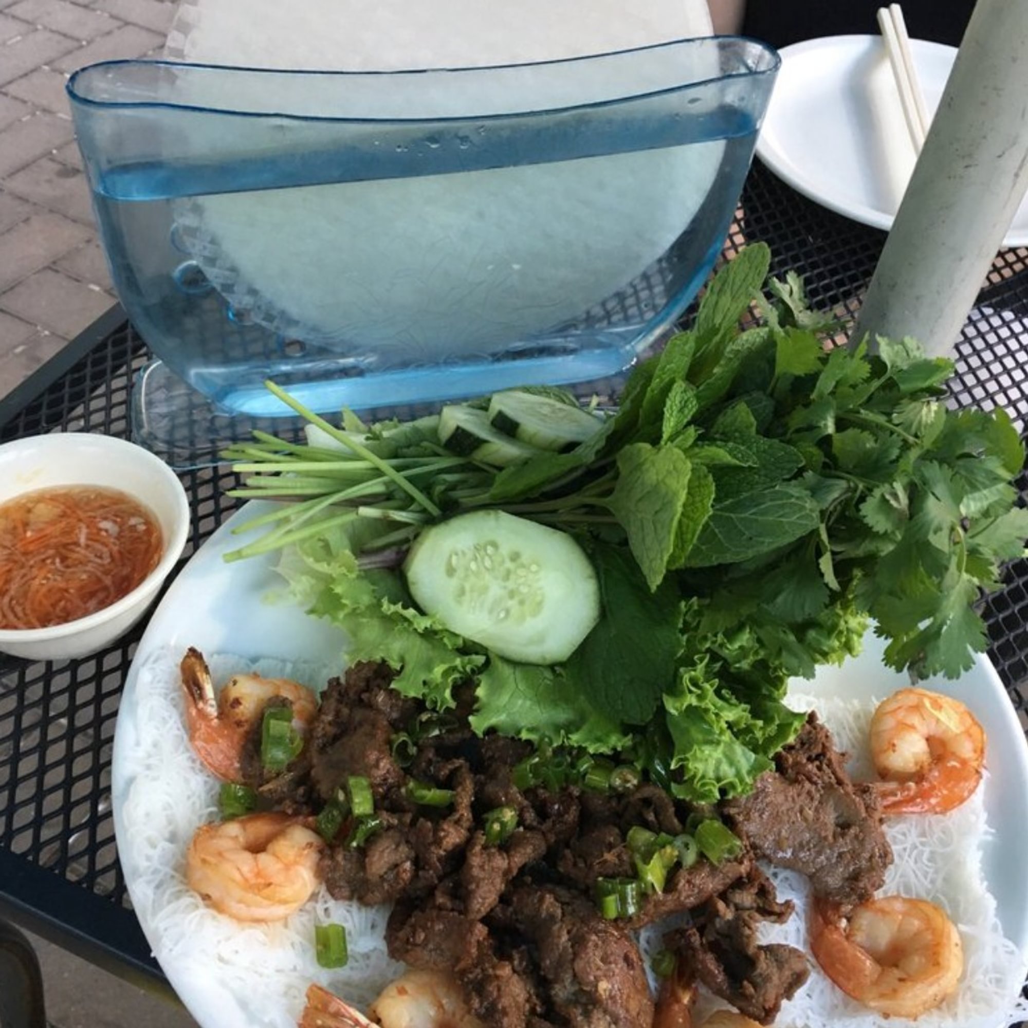 Self-Wrapped Grilled Beef & Shrimps