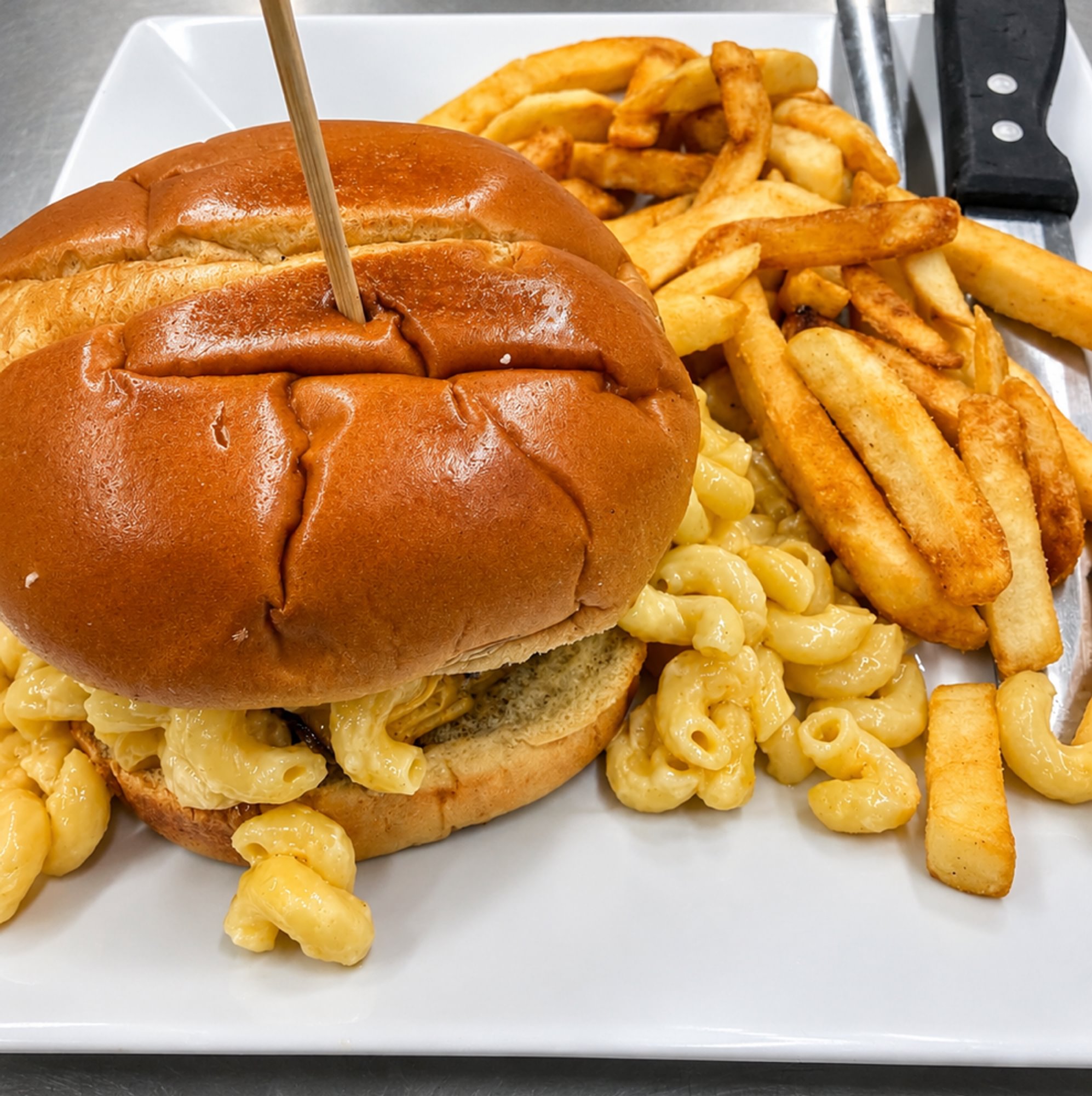 The Cheezy Mac Burger