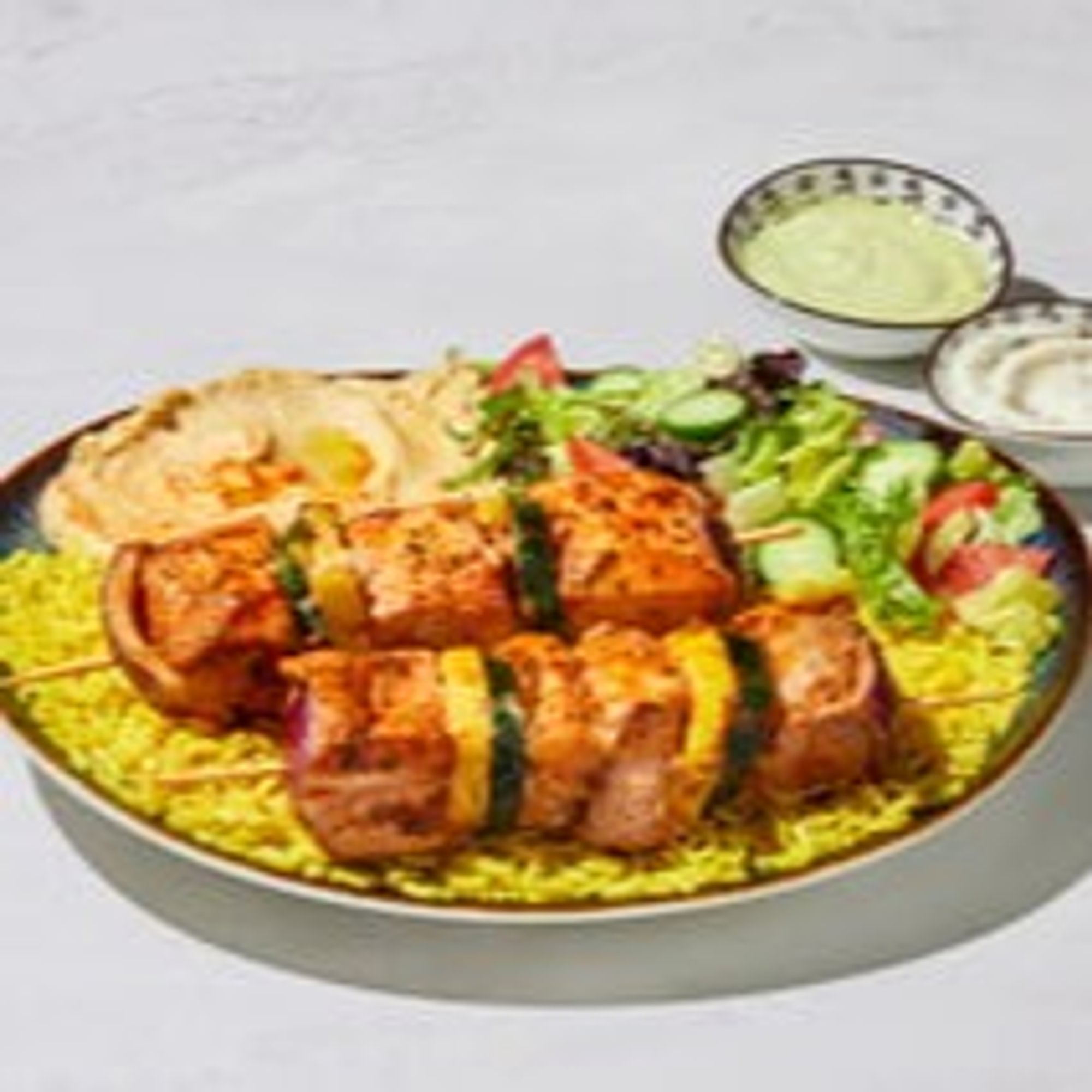 Salmon Kabob Plate