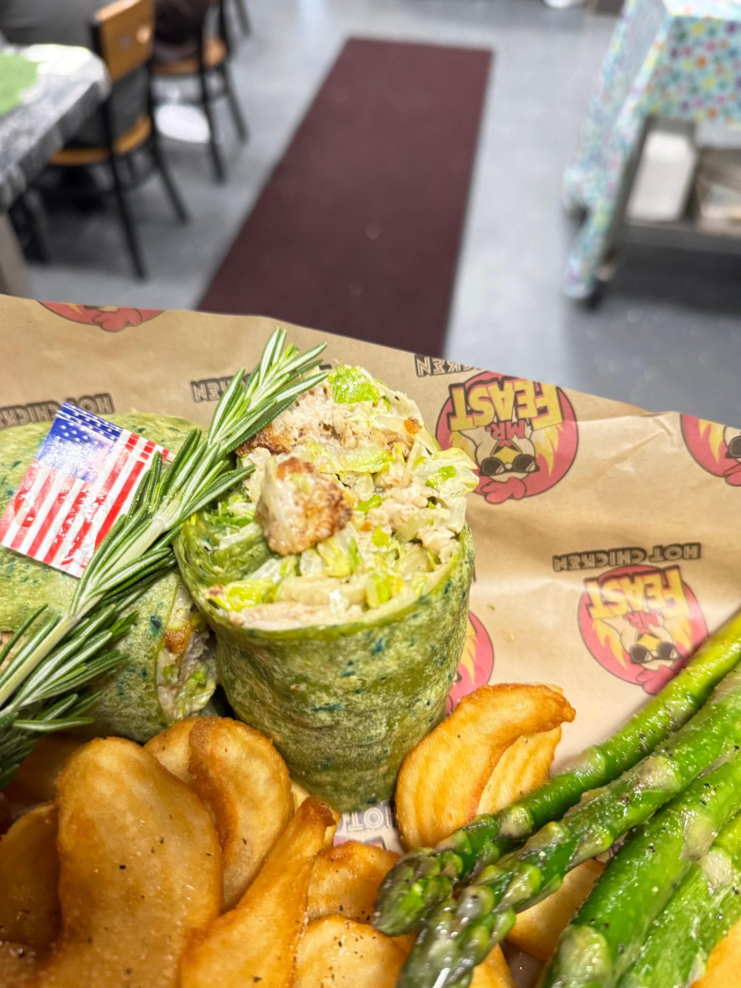 chicken caesar wrap