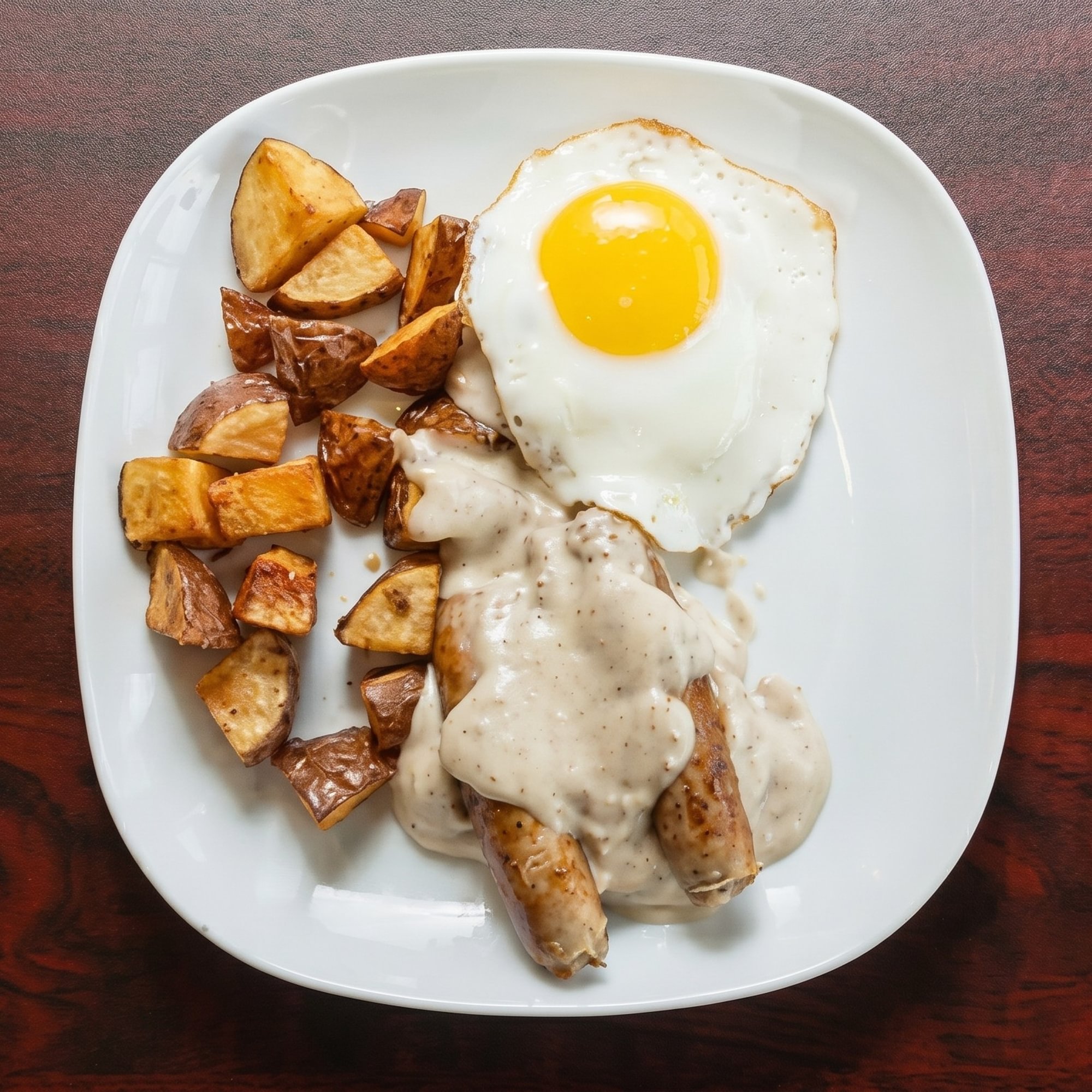 Sausage Gravy on Biscuit