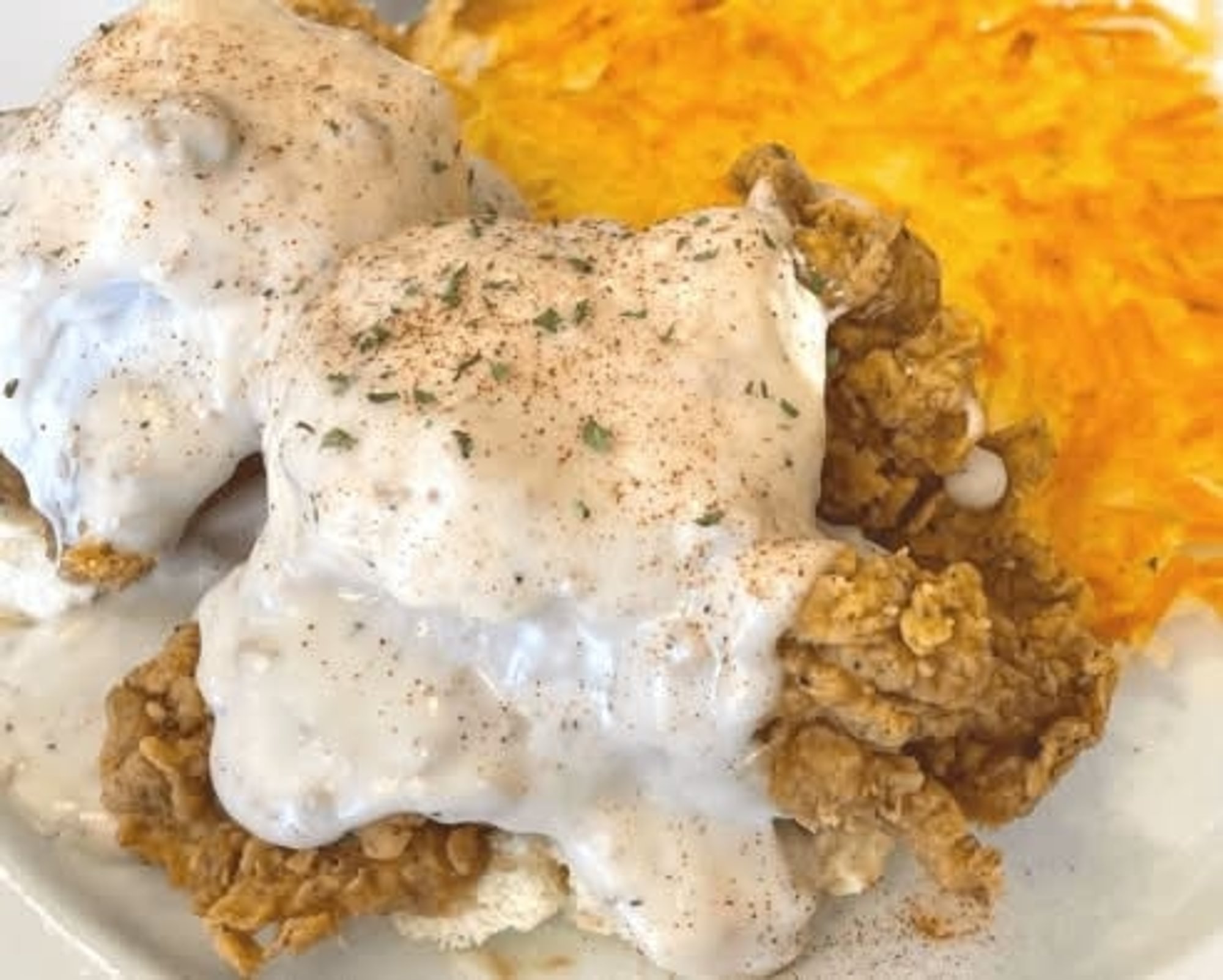 Chicken & Gravy Biscuit Benedict