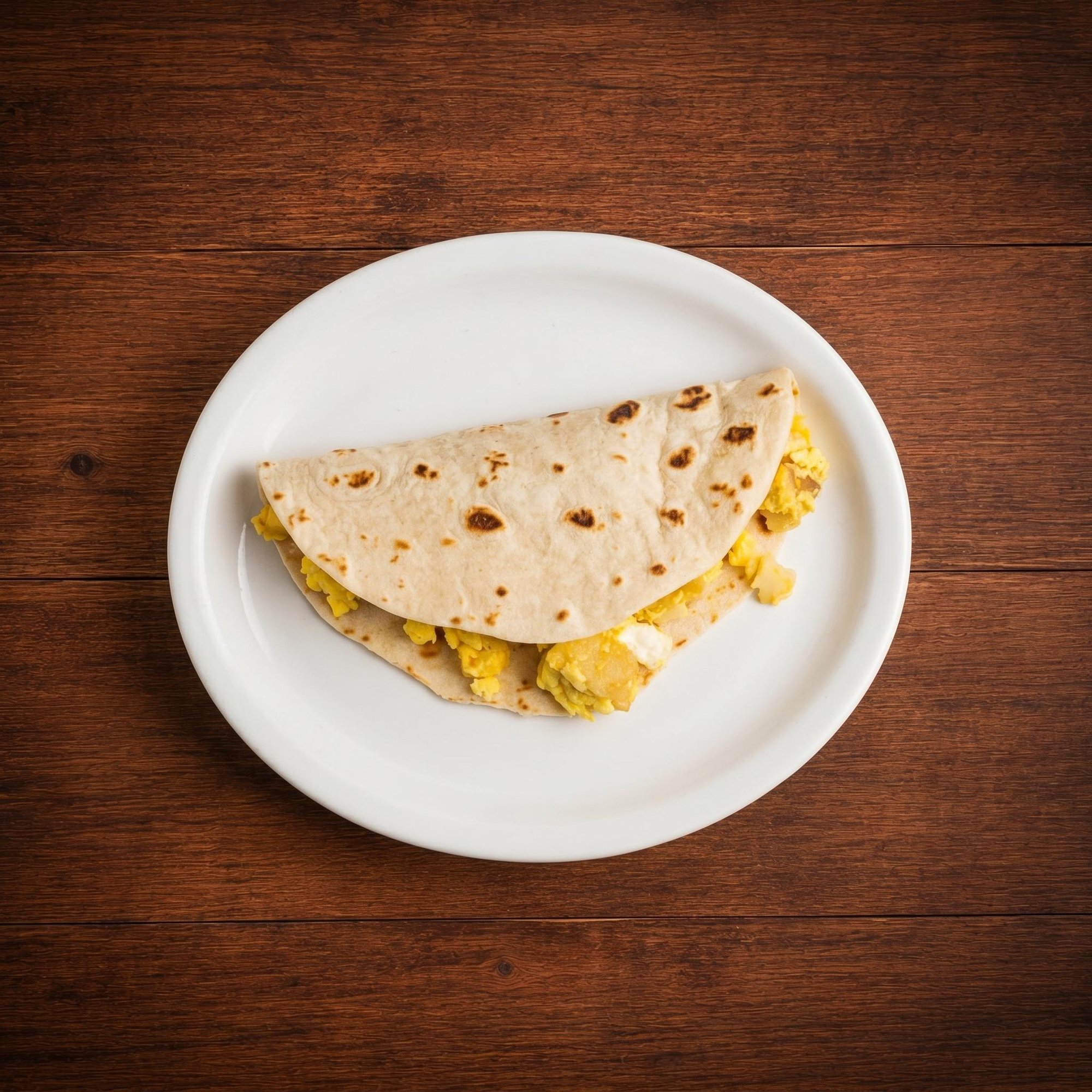 Potato egg taco