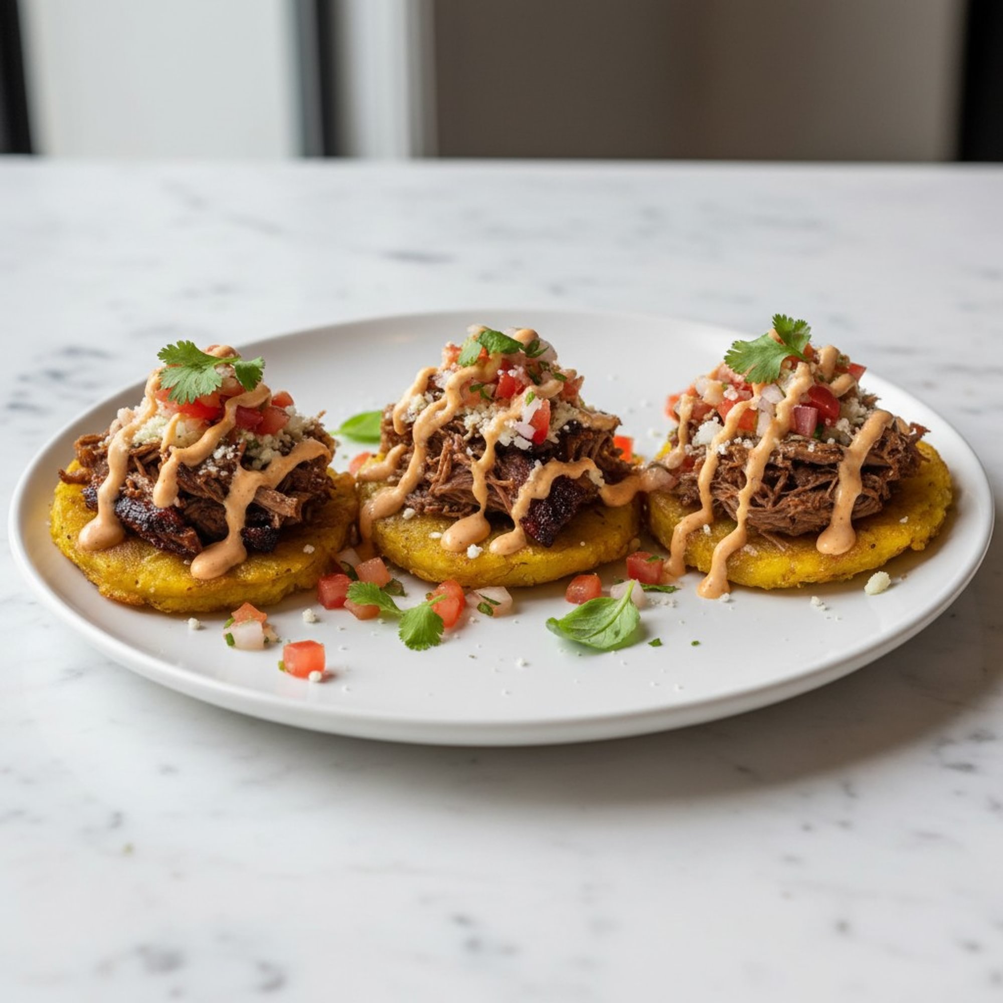 Tostones with Brisket