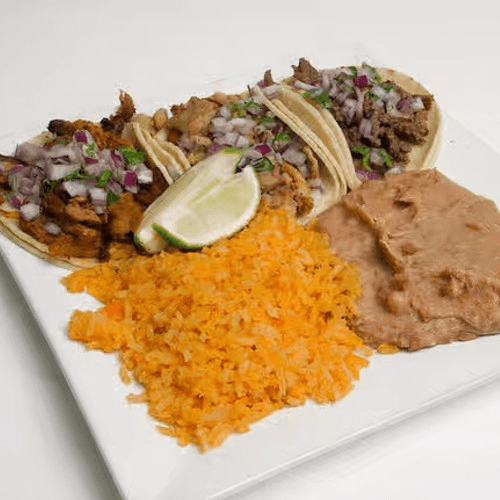 24 Tacos, Beans, Rice, Soft Drinks Family Pack