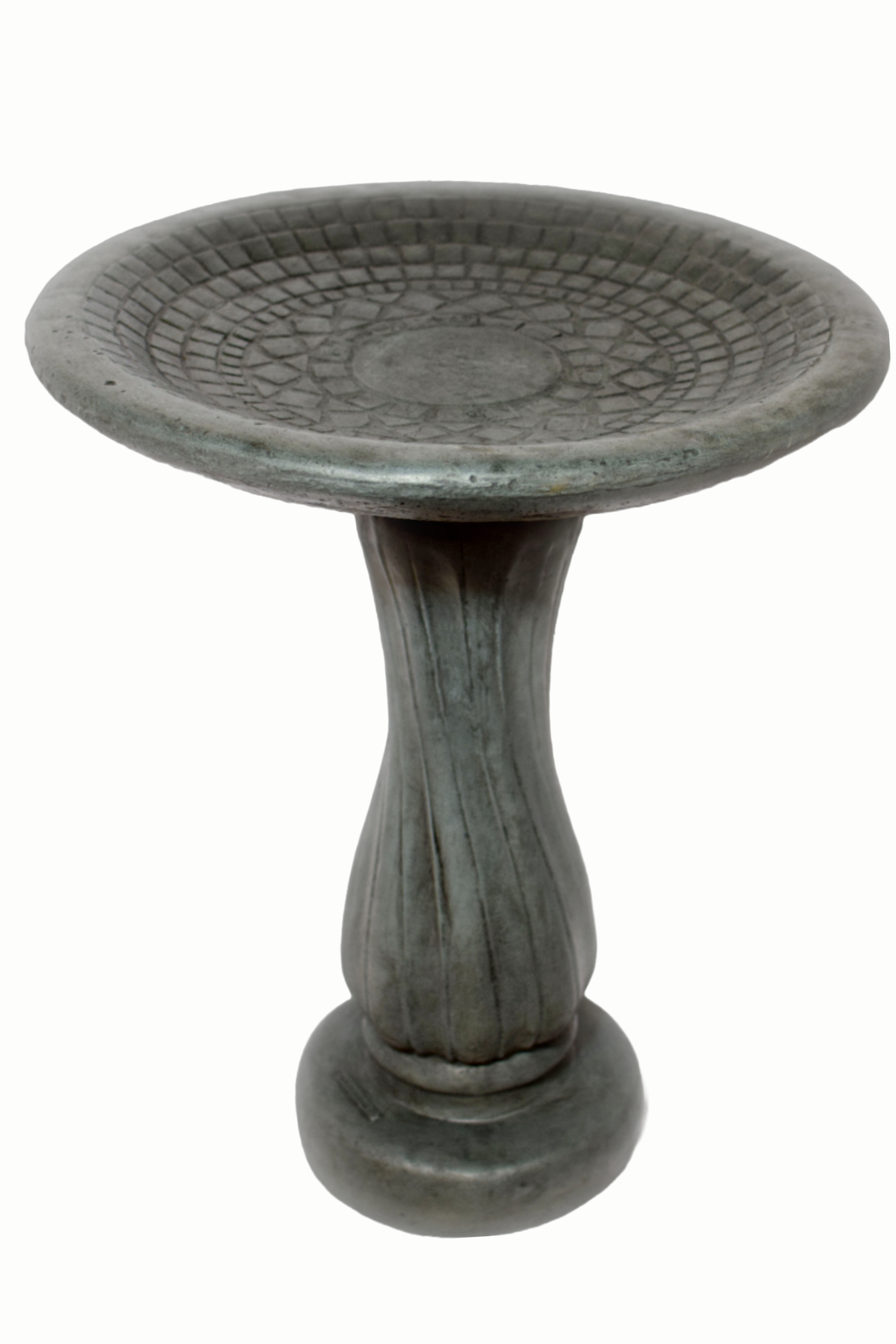 Solid Rock Stoneworks Spiral Birdbath