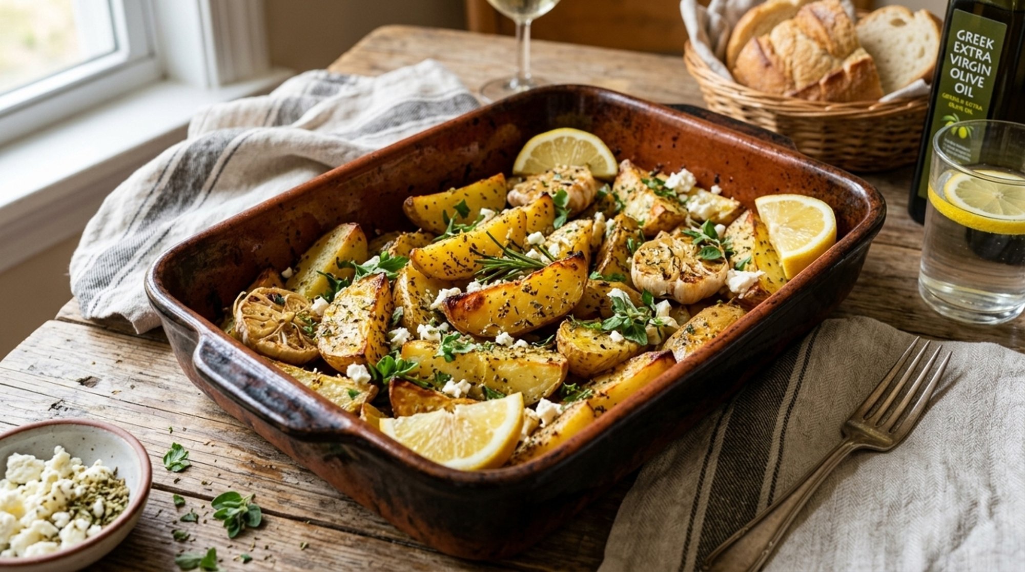 GREEK OVEN POTATOES