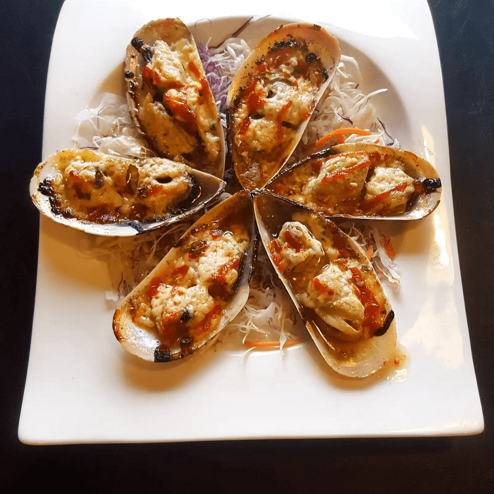 Baked Green Mussels