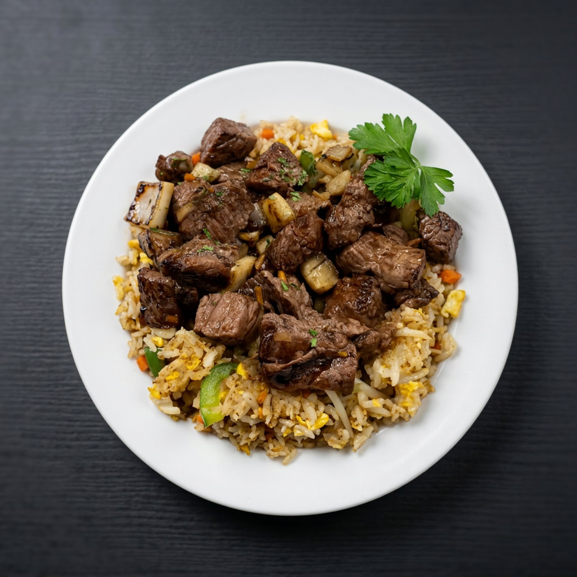 Filet Mignon & Fried Rice (안심스테이크와 볶음밥)