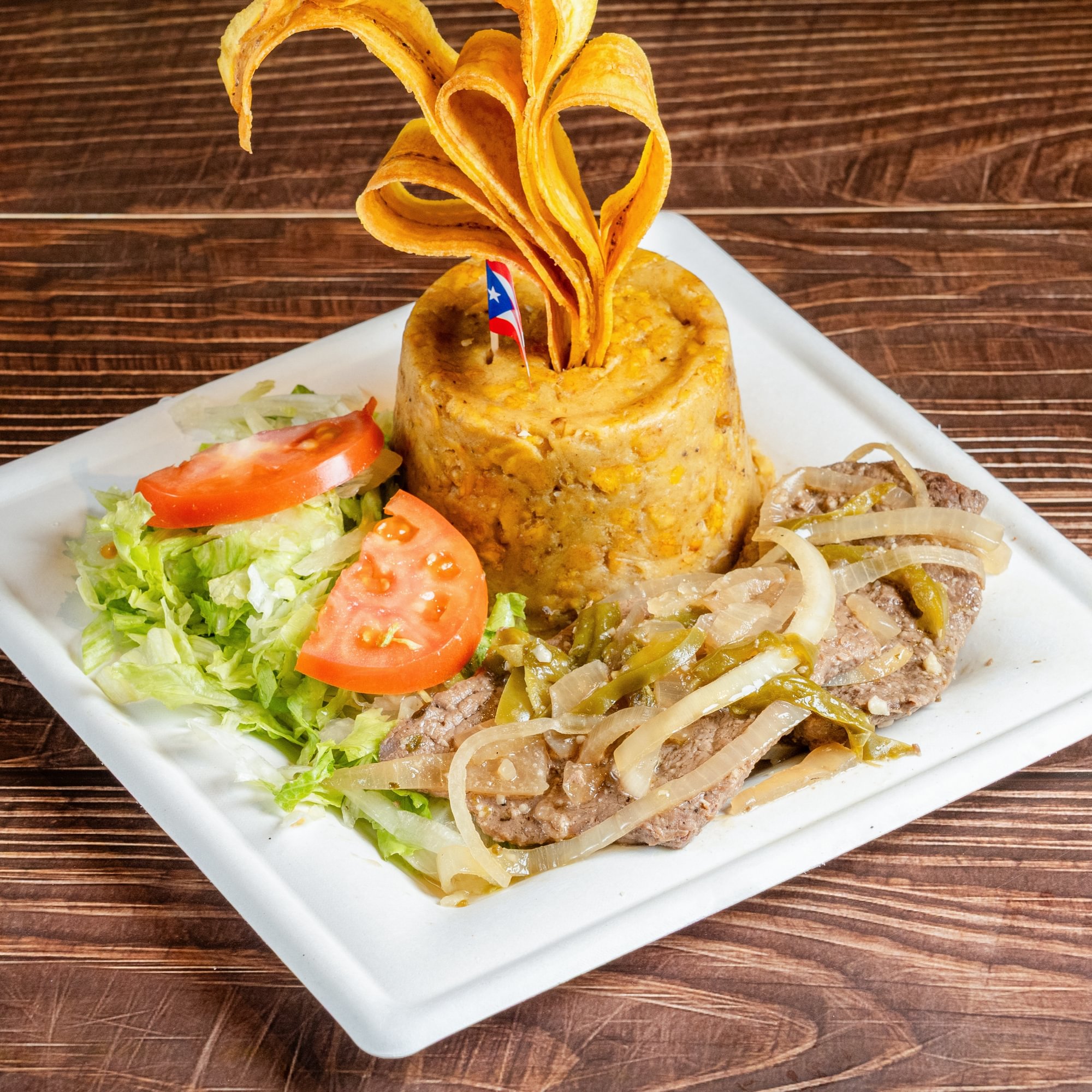 Steak Mofongo (Bistec)