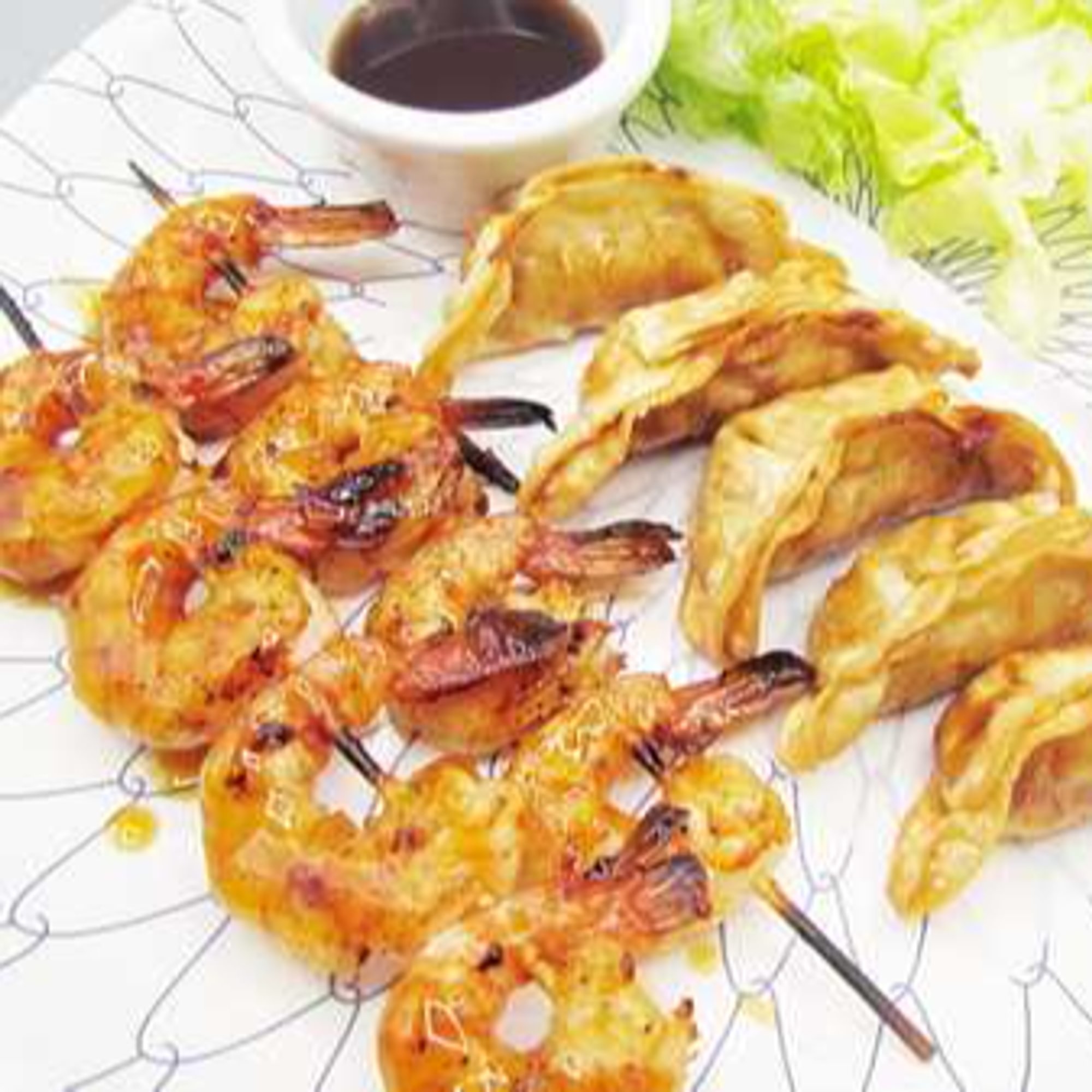 Shrimp Teriyaki & Gyoza