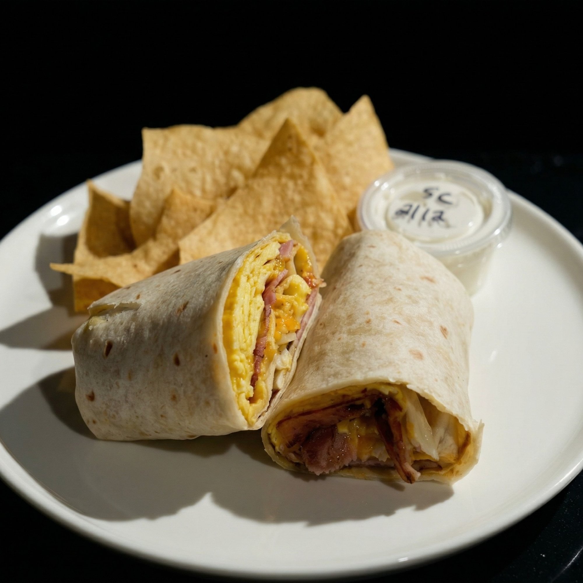 Breakfast Burrito with Chips