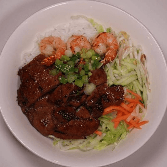 58. Vermicelli with Shrimp & Grilled Pork / Bún Tôm Nướng