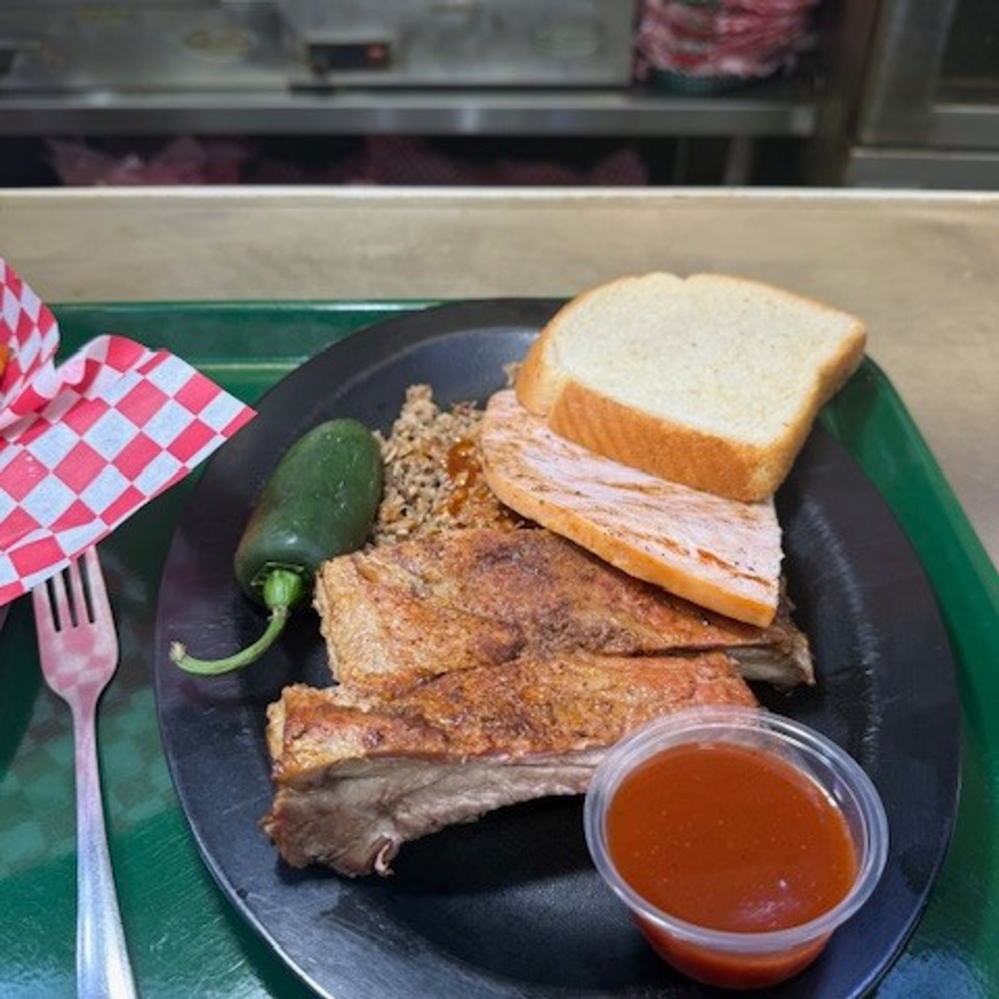 BBQ PLATE ( 3 MEATS )