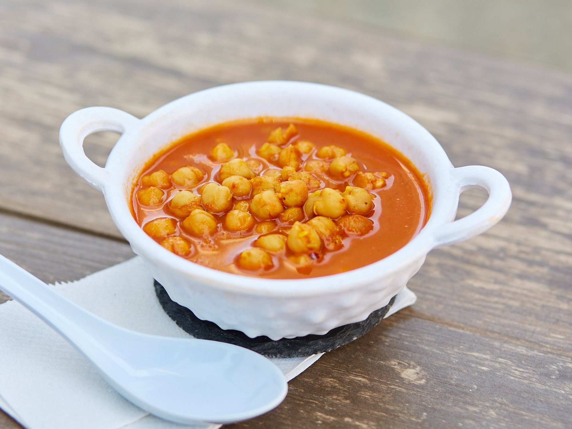 Spicy Vegan Garbanzo Bean Soup