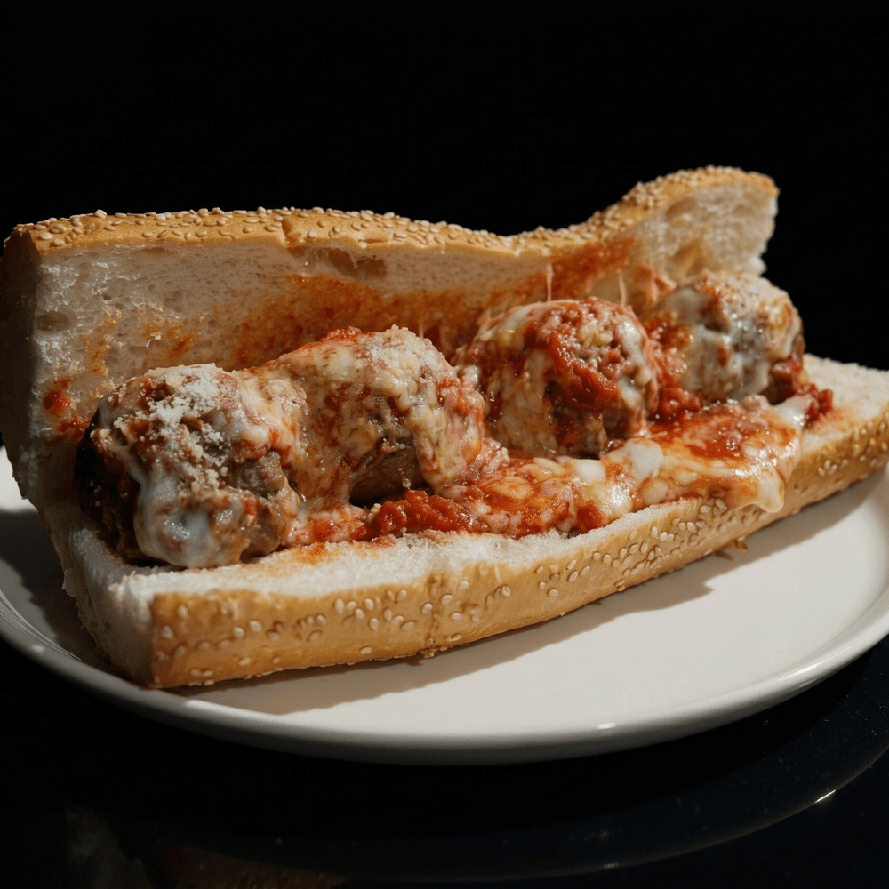 HALF Meatball Parmesan Hero