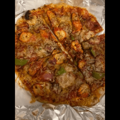 Chicken Tikka Naan Pizza