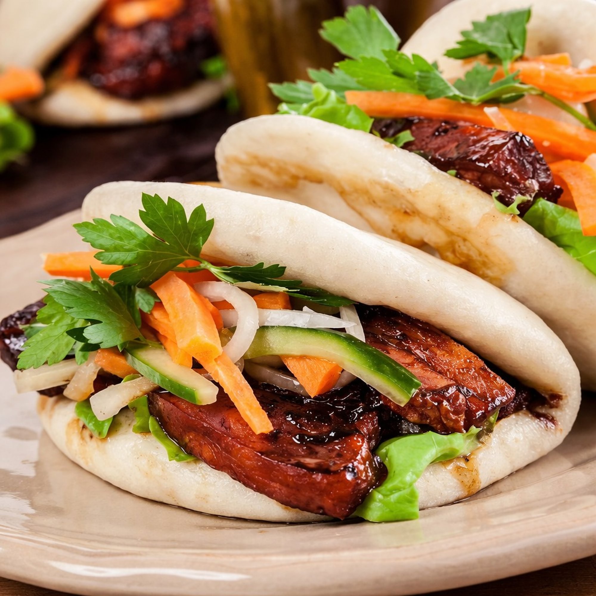 Steam Bun with BBQ Pork