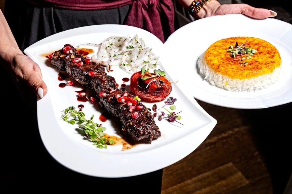 Kabob-E-Torsh (Marinated Ribeye Steak)