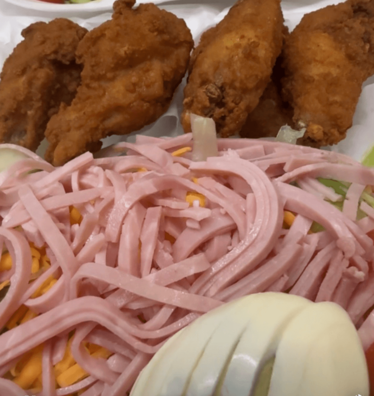 Wings with Chef Salad