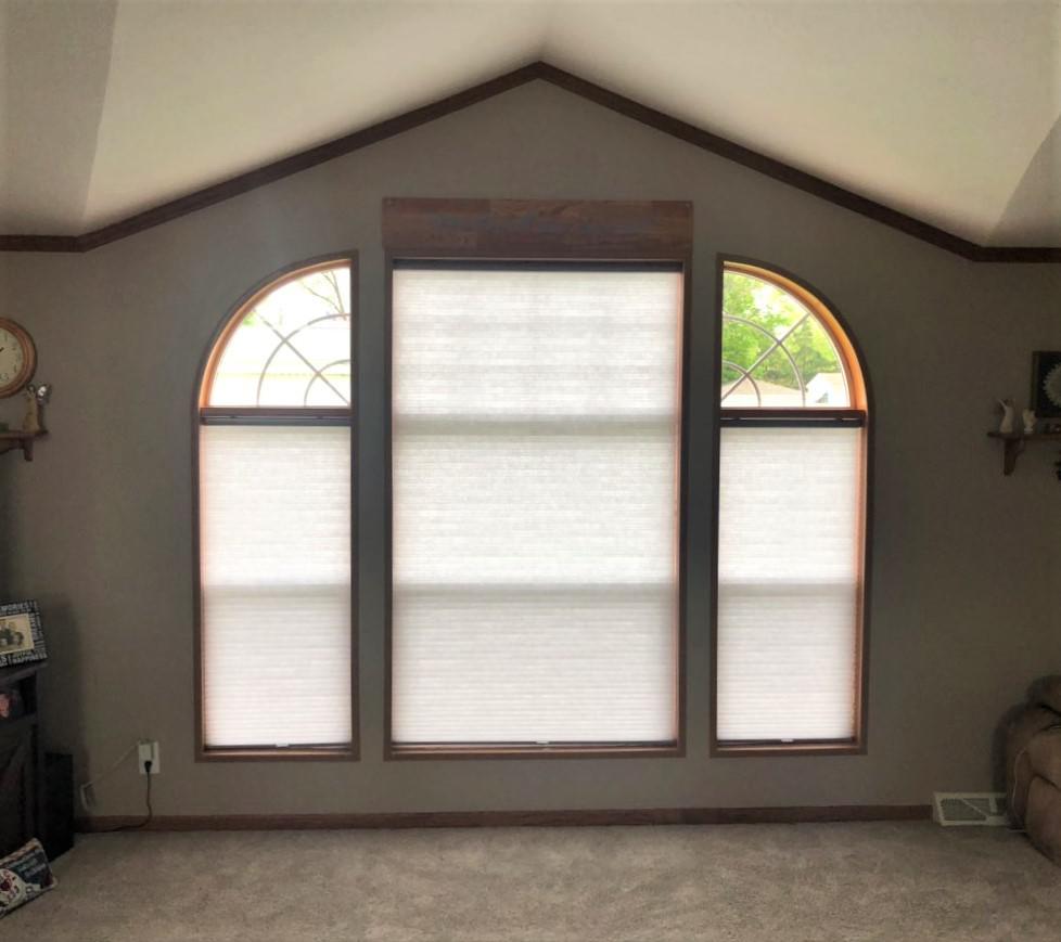 Nice White Honeycomb Shades ensures a cohesive look as well as provides excellent energy efficiency to help out with those electric bills.