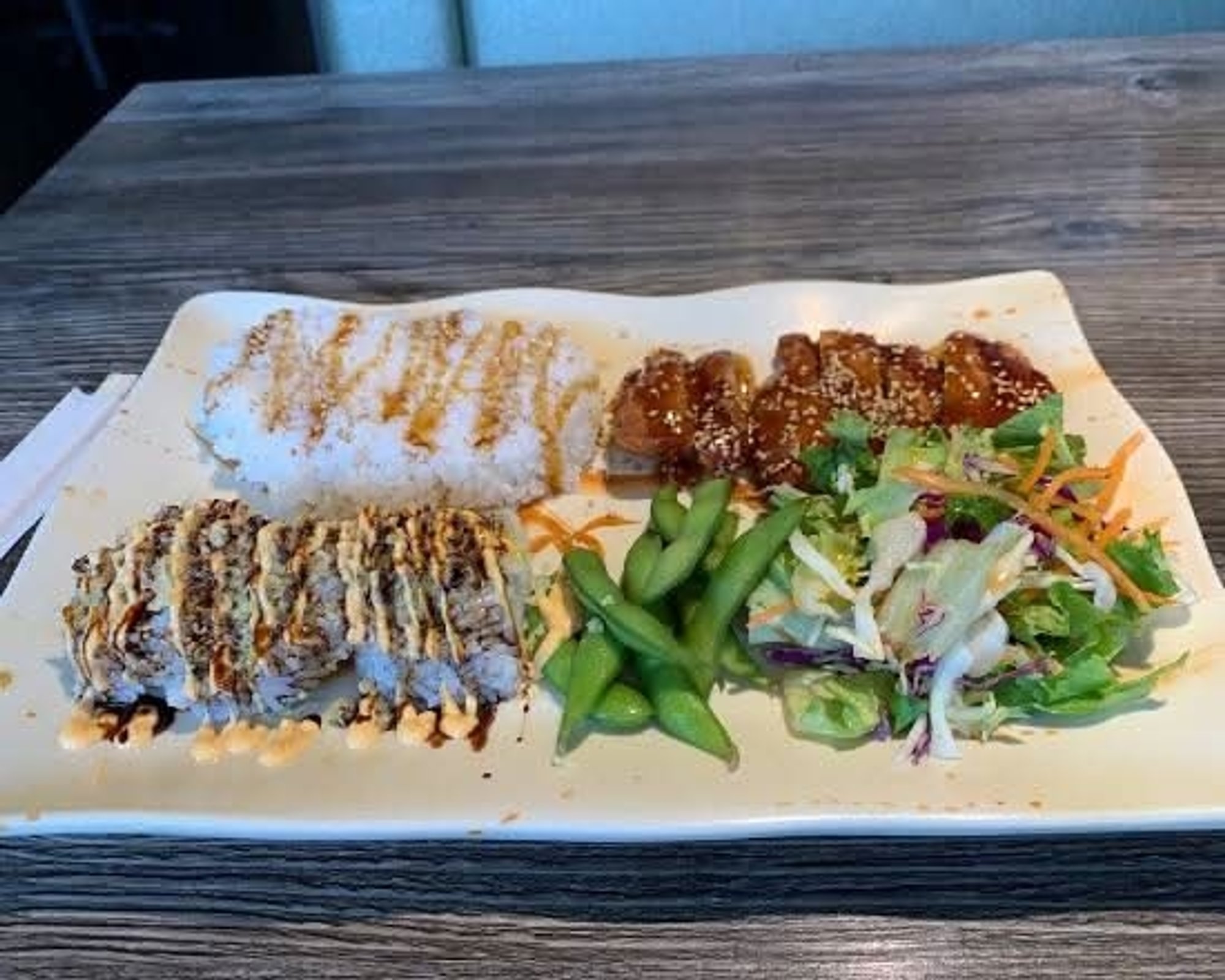 Ch Teriyaki & Crunchy Roll Bento