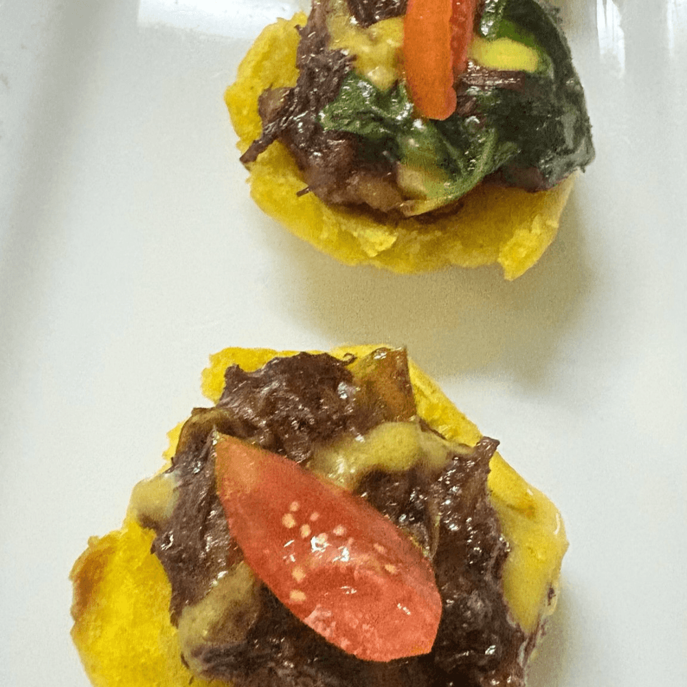 Oxtail Tostones Cup