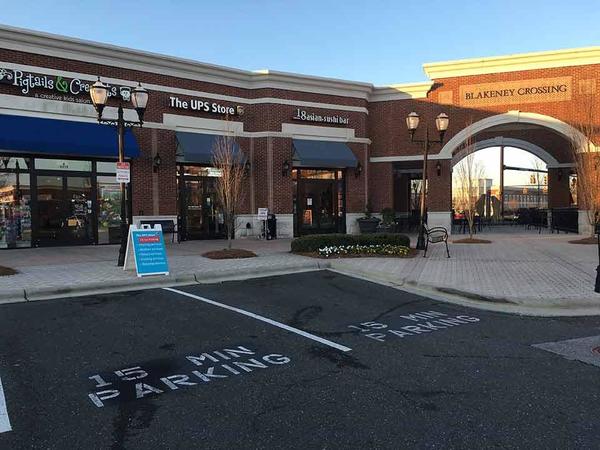 storefront of The UPS Store Blakeney Shopping Center