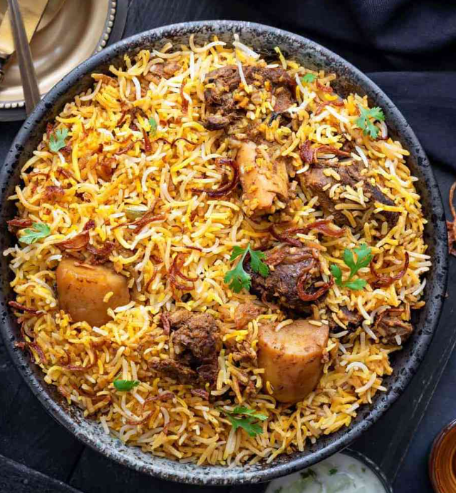 Mutton Ghee Roast Biryani