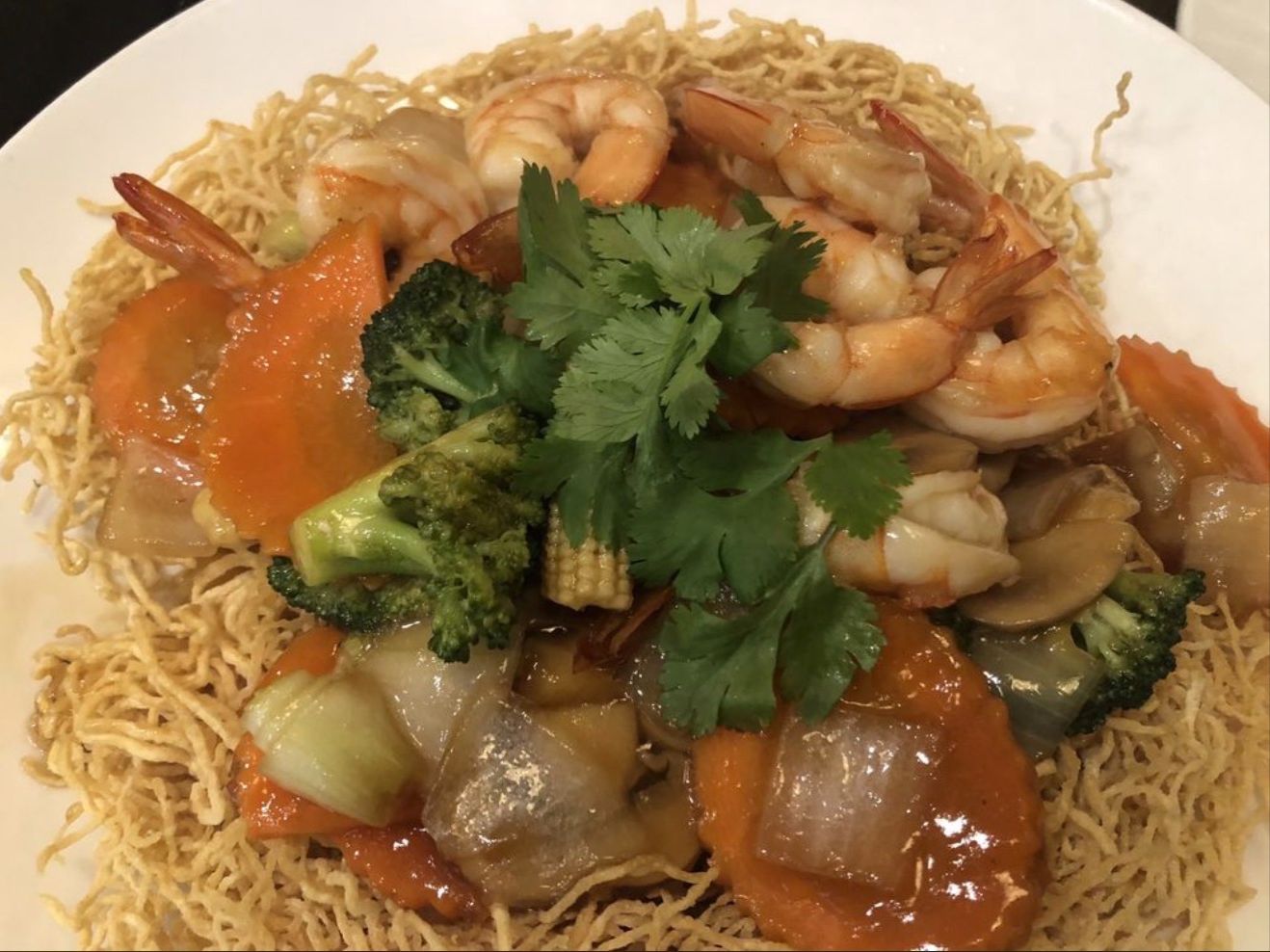 Vegetarian Crispy Egg Noodle (Mì Xào Giòn Chay)