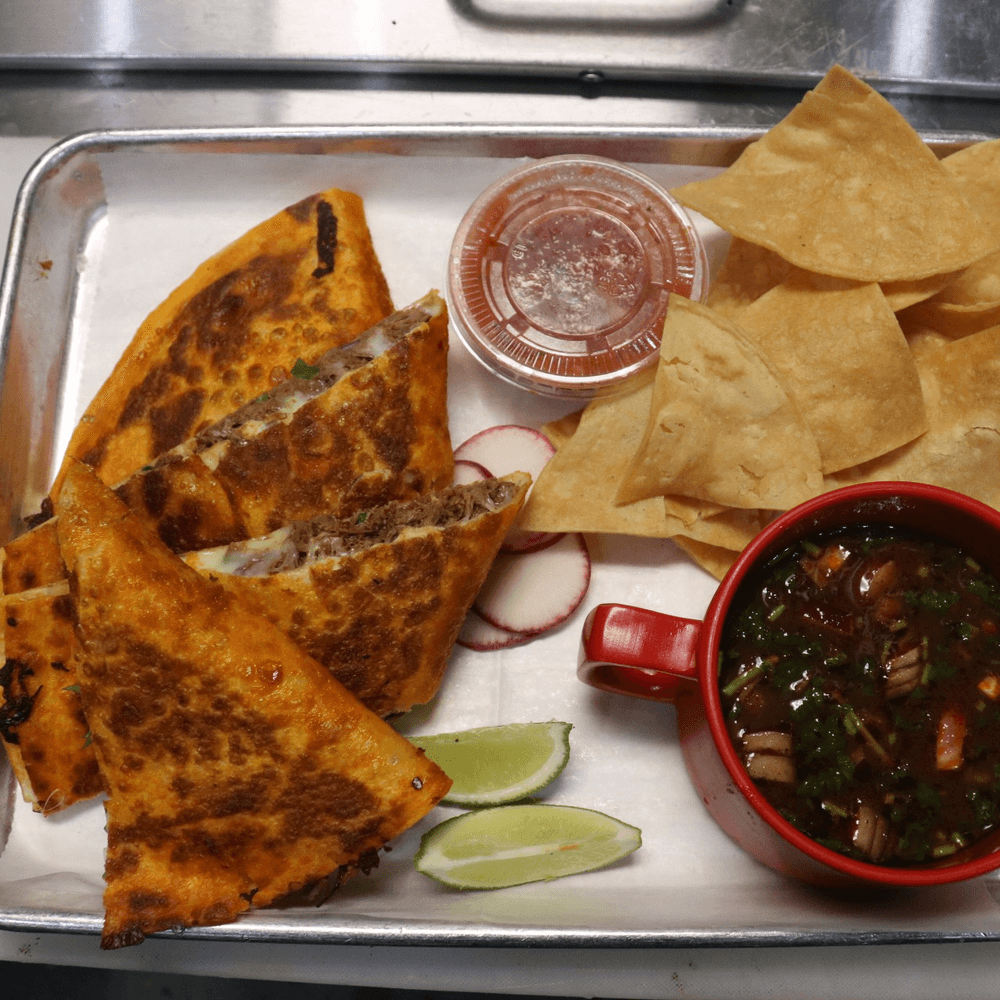 Red Quesadilla Meal