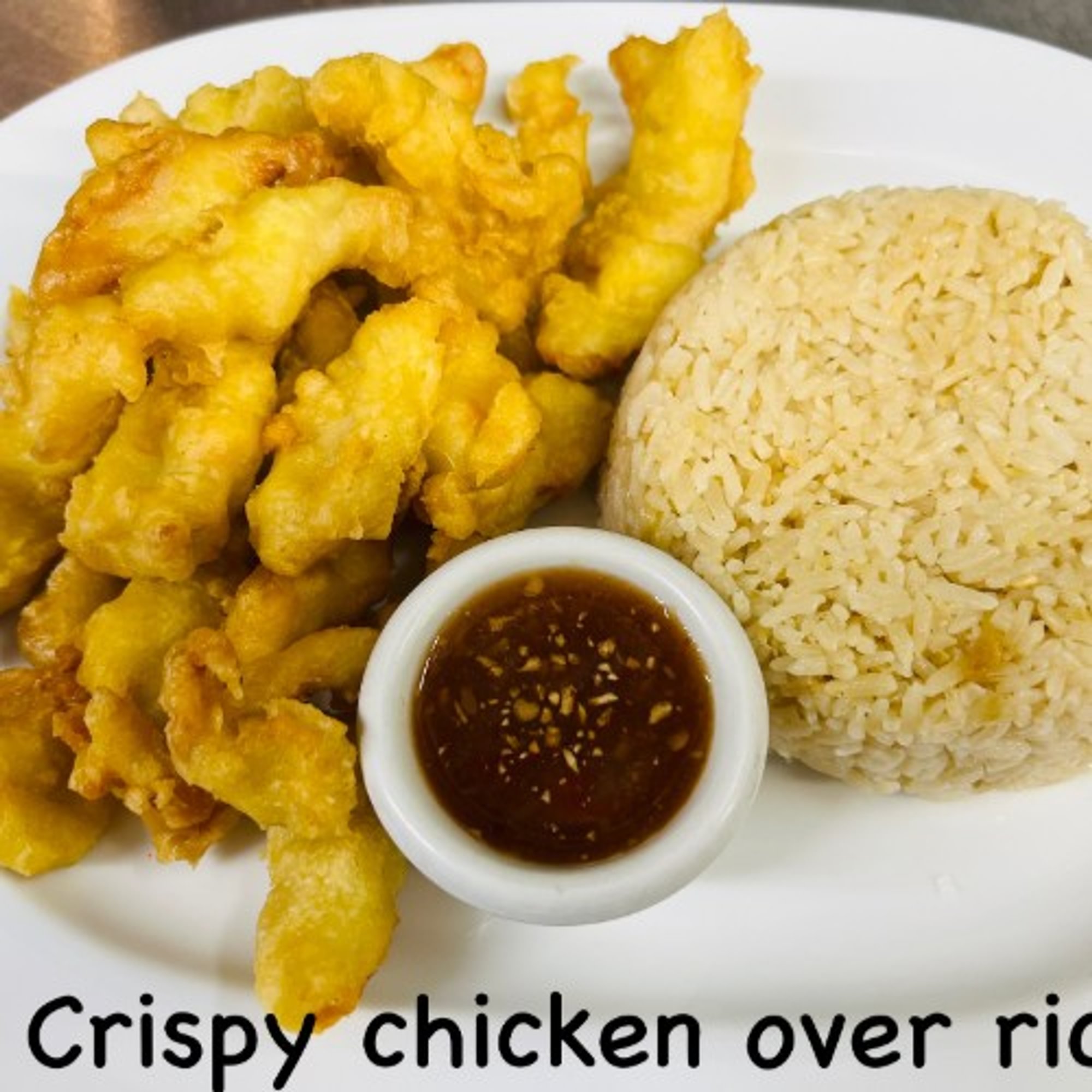 Crispy Chicken Over Rice