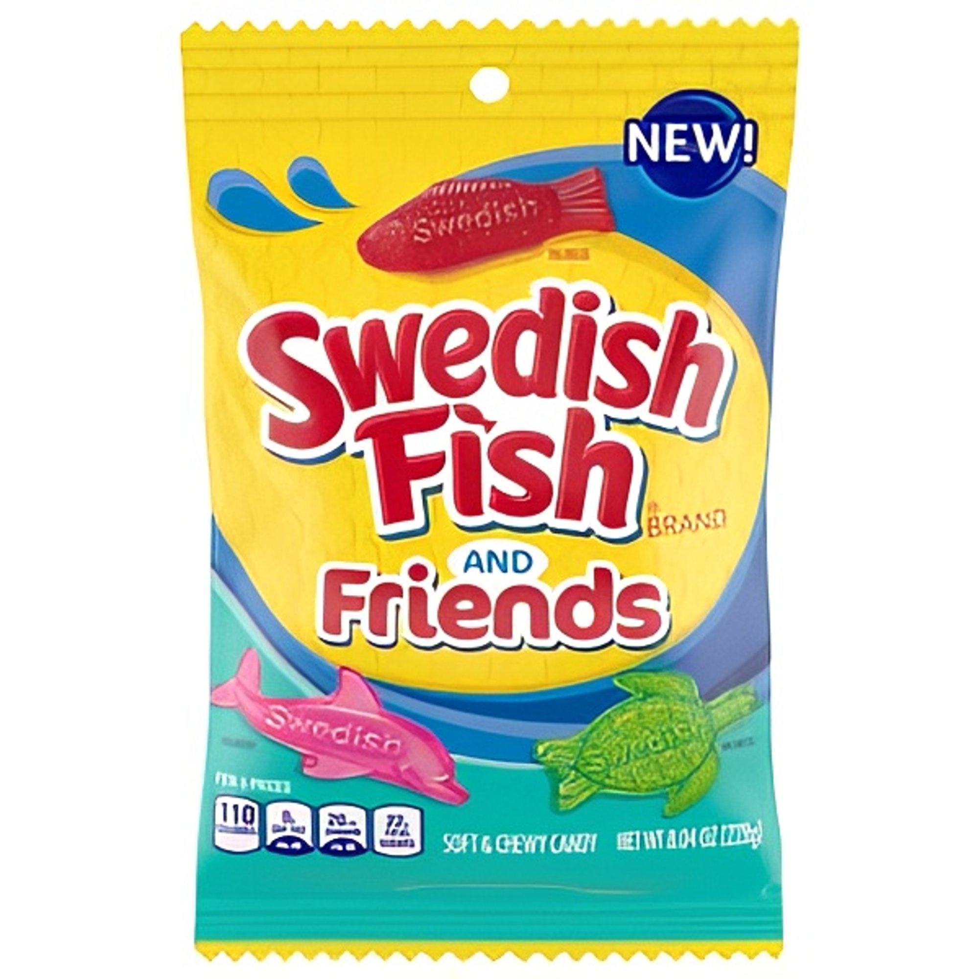 SWEDISH FISH and Friends Soft & Chewy Candy 8.04 Oz