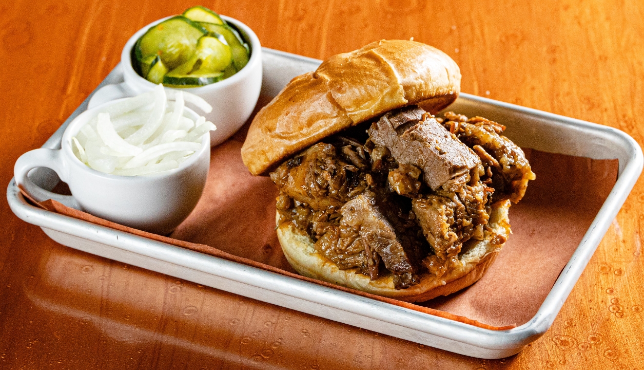 BBQ Chopped Prime Brisket Sandwich