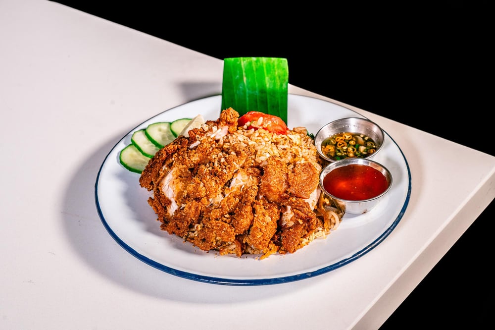 Fried Rice With Fried Chicken