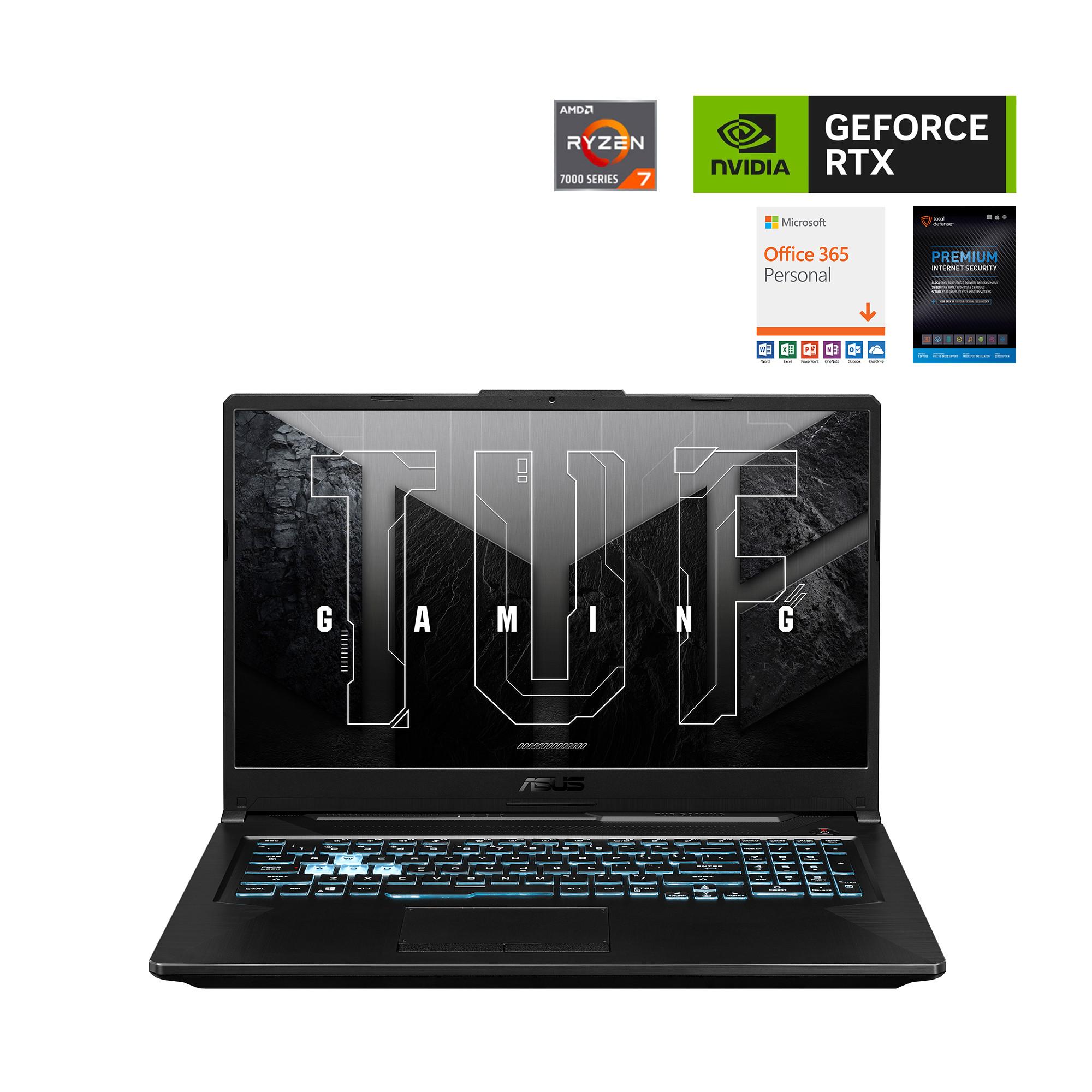 17" ASUS TUF Gaming Laptop w/Total Defense & Office 365