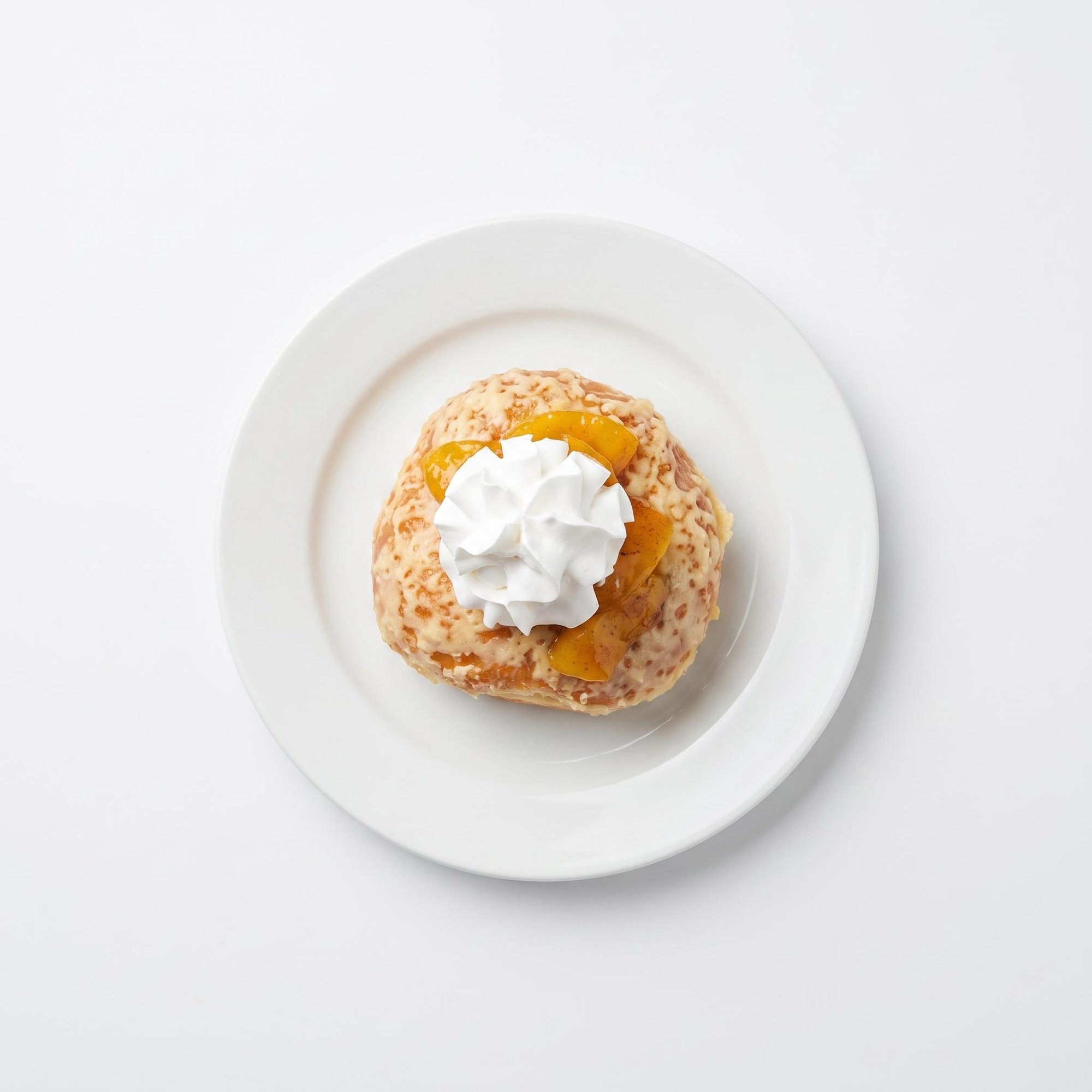 Peaches & Cream Brûlée Donut