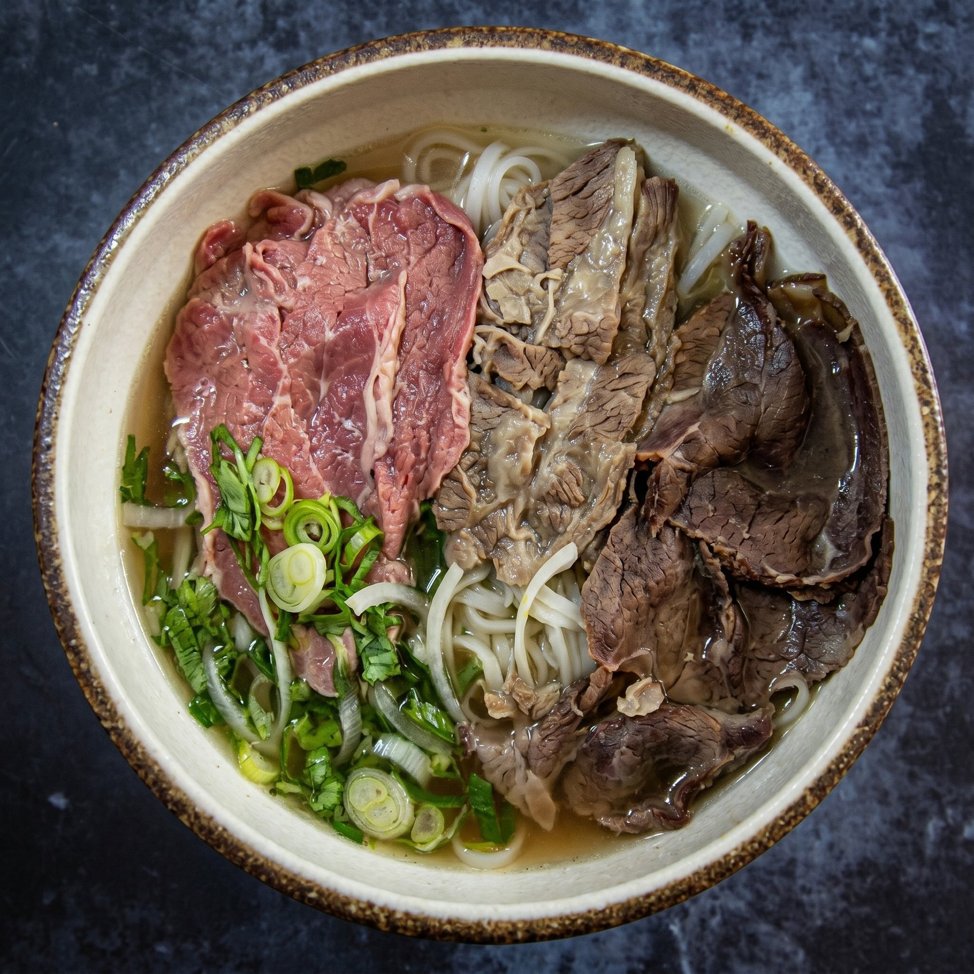 P3. Raw Beef & Brisket & Tendon Pho