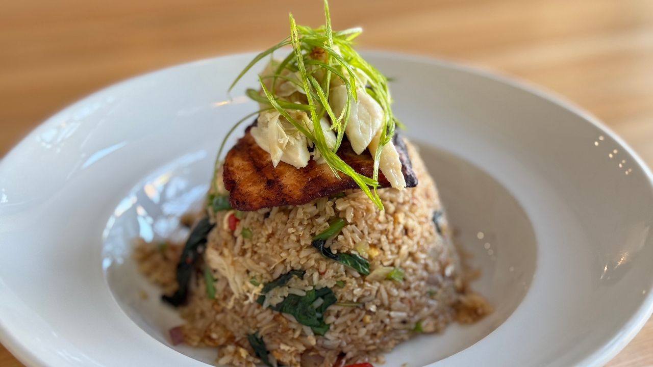 Crabmeat Fried Rice & Salmon