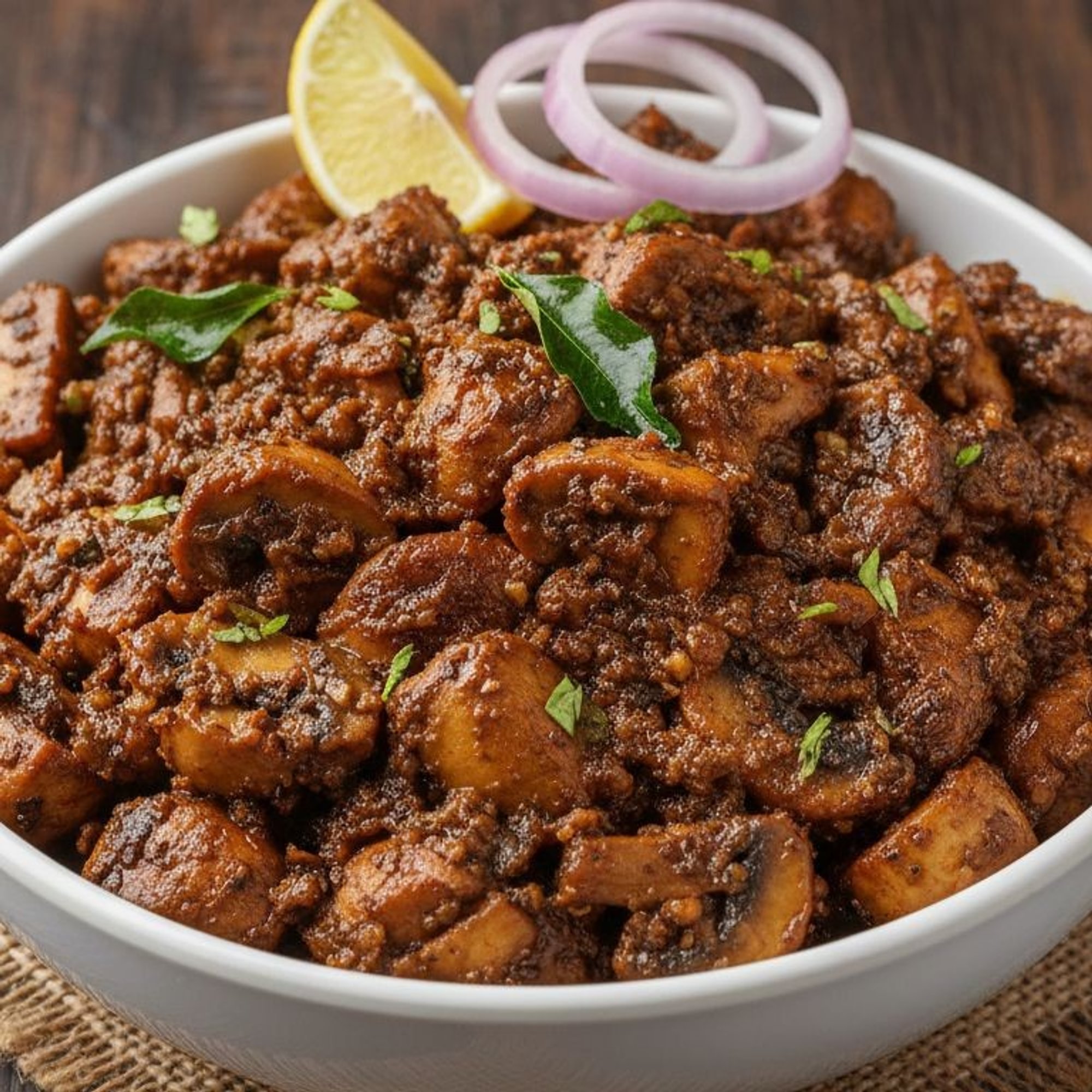 Mushroom Pepper Fry (NF, DF)